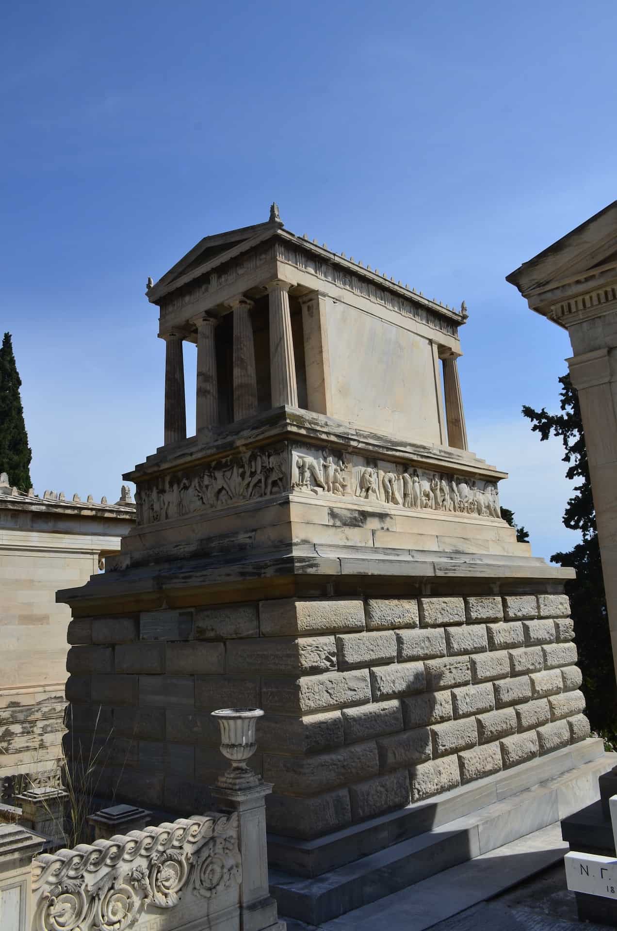 Heinrich Schliemann at the First Cemetery of Athens, Greece