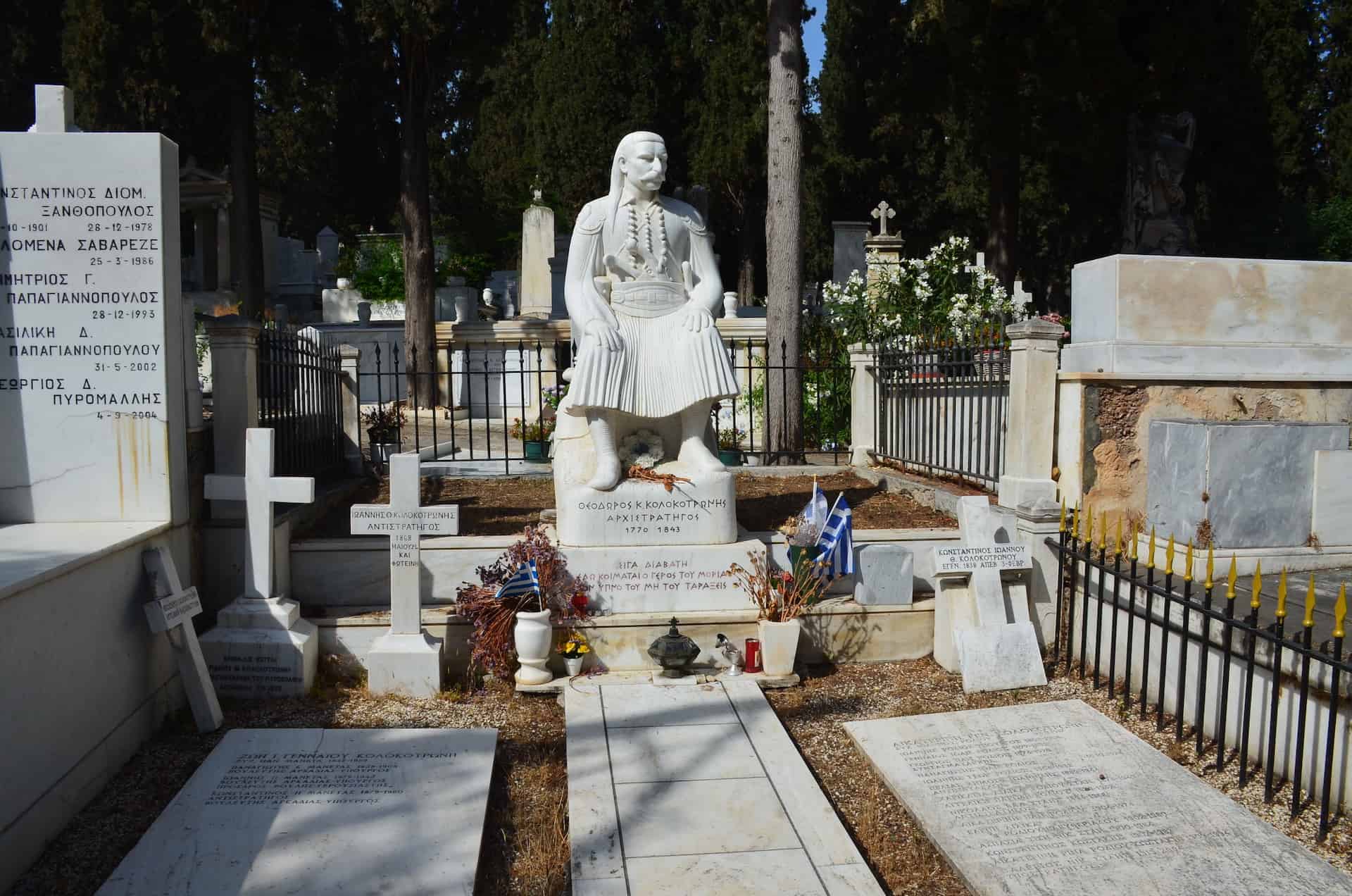 Theodoros Kolokotronis at the First Cemetery of Athens, Greece