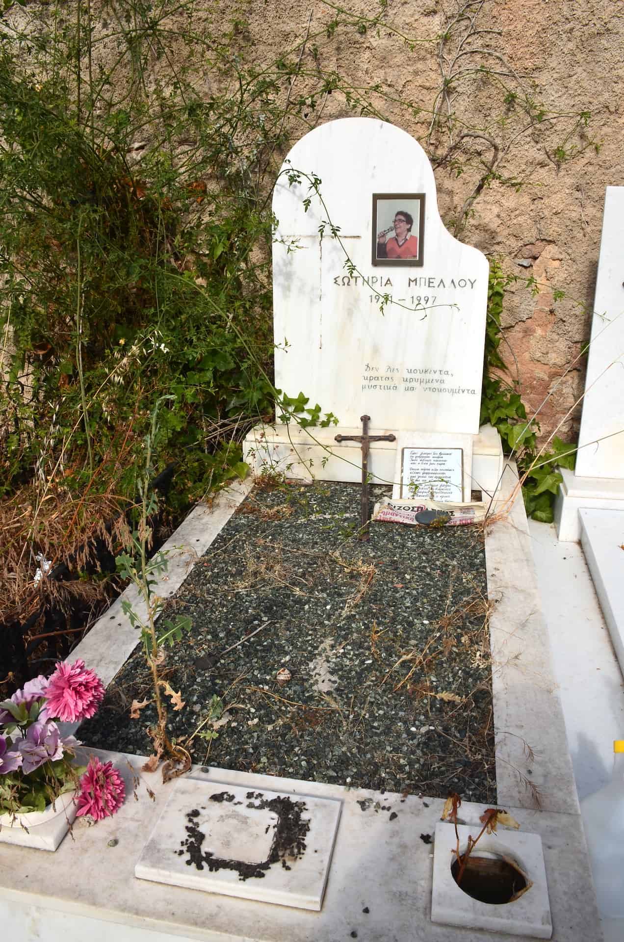 Sotiria Bellou at the First Cemetery of Athens, Greece
