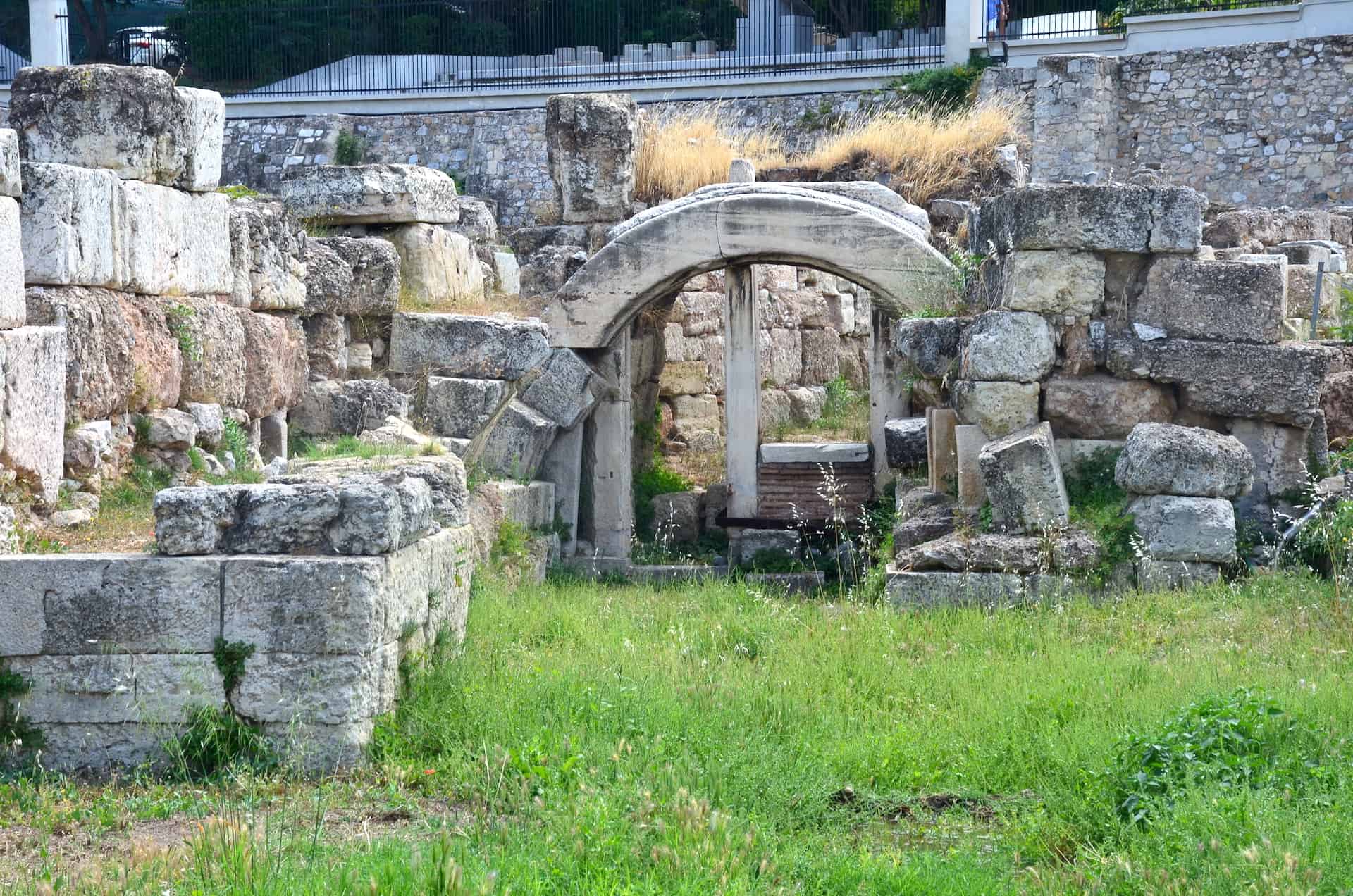 Arch over the Eridanos River on the Sacred Gate at Kerameikos, Athens, Greece