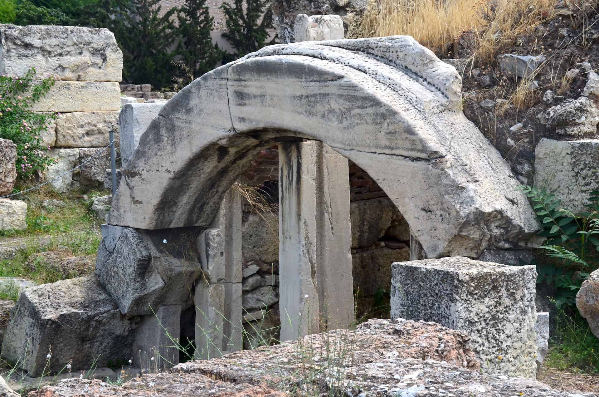 Arch over the Eridanos River on the Sacred Gate at Kerameikos, Athens, Greece