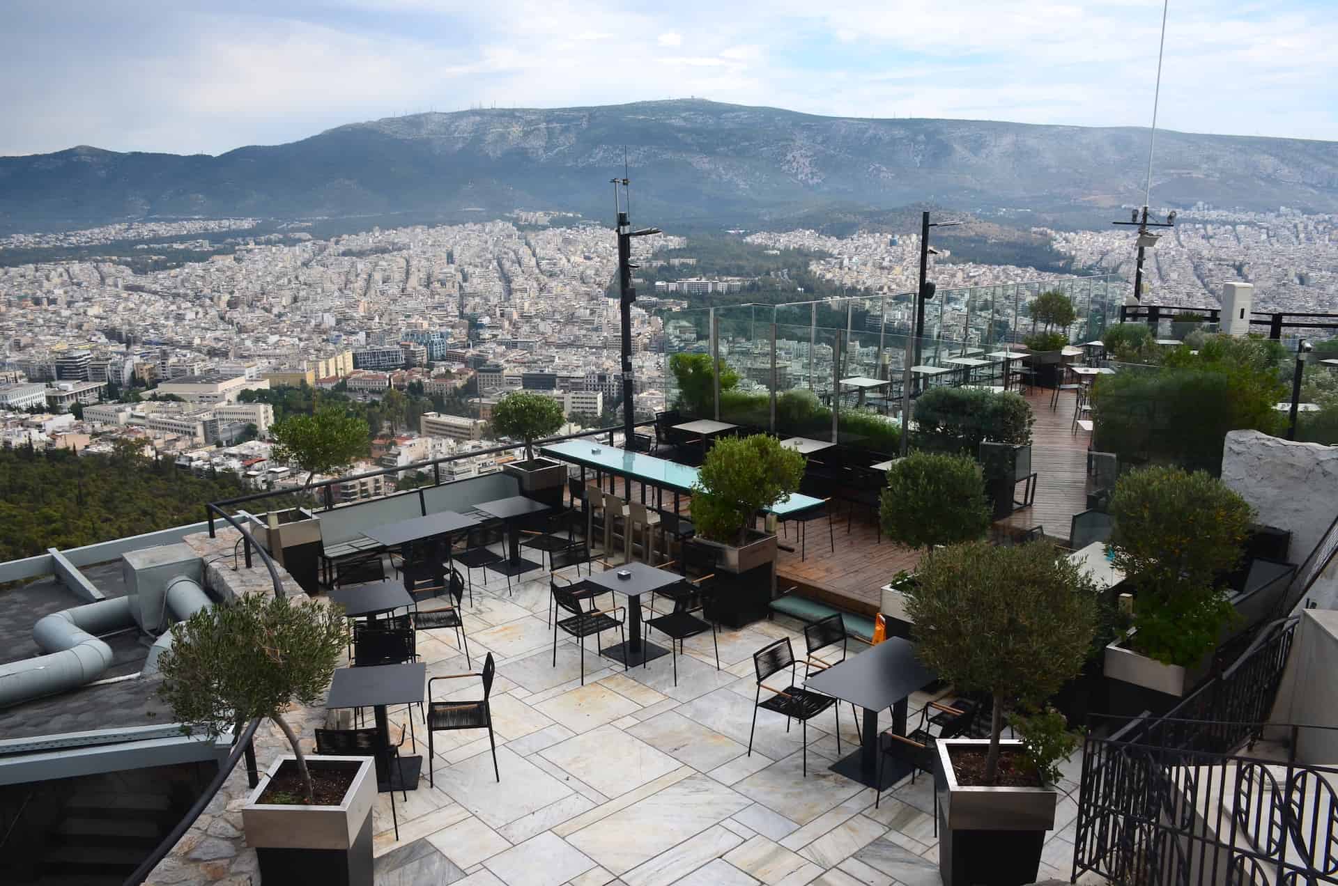 Café Lycabettus at Lycabettus Hill in Athens, Greece
