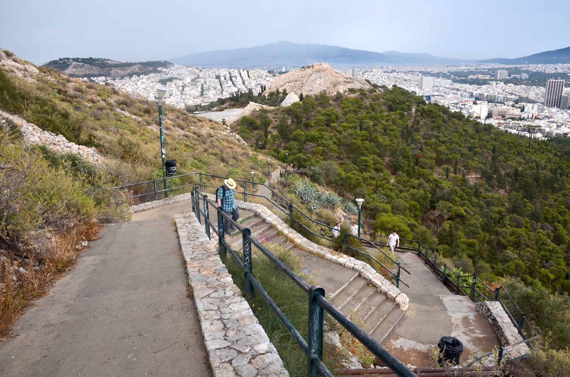 Trail at Lycabettus Hill in Athens, Greece