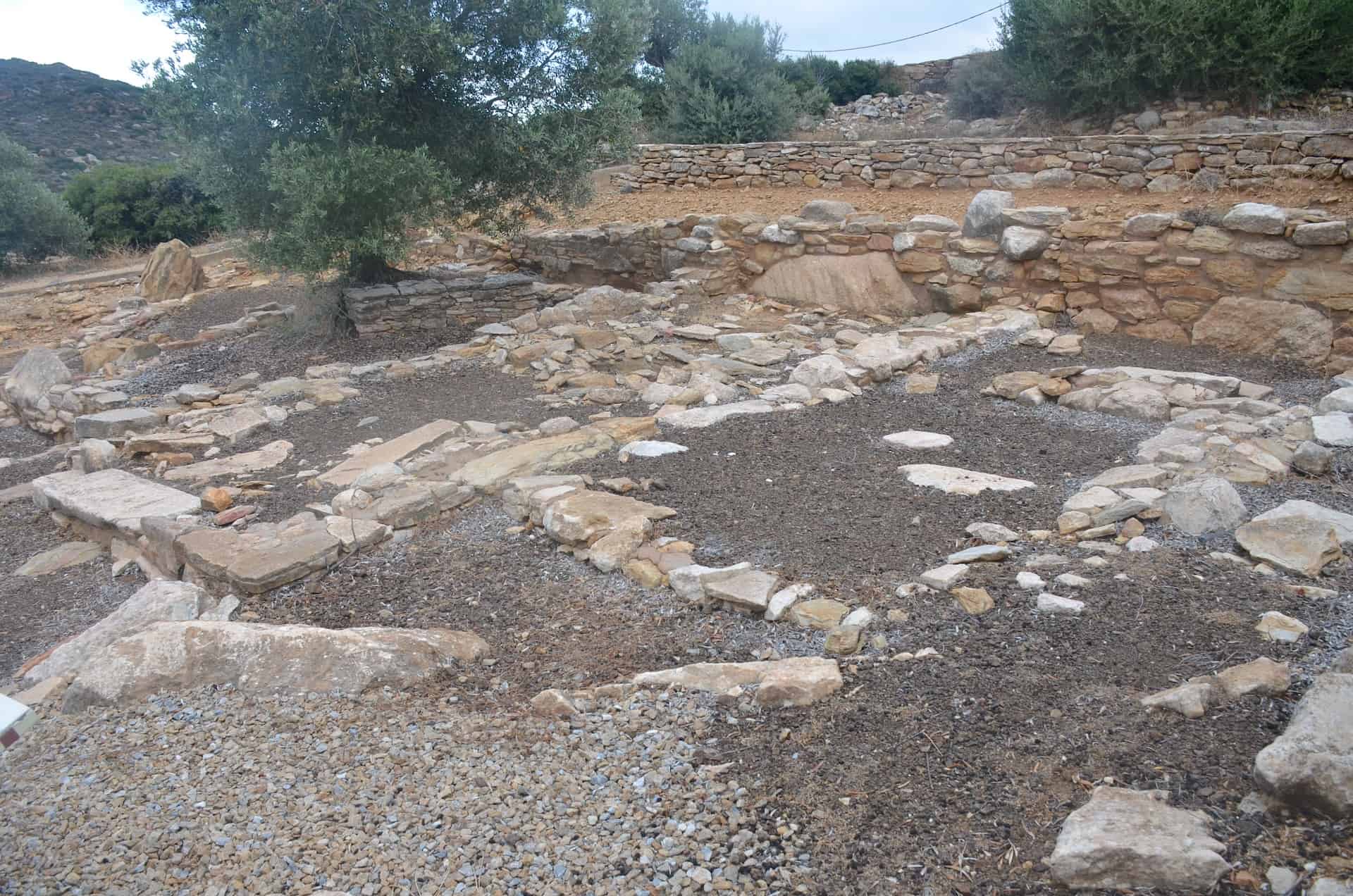Earliest buildings at the Sanctuary of the Springs in Melanes, Naxos, Greece