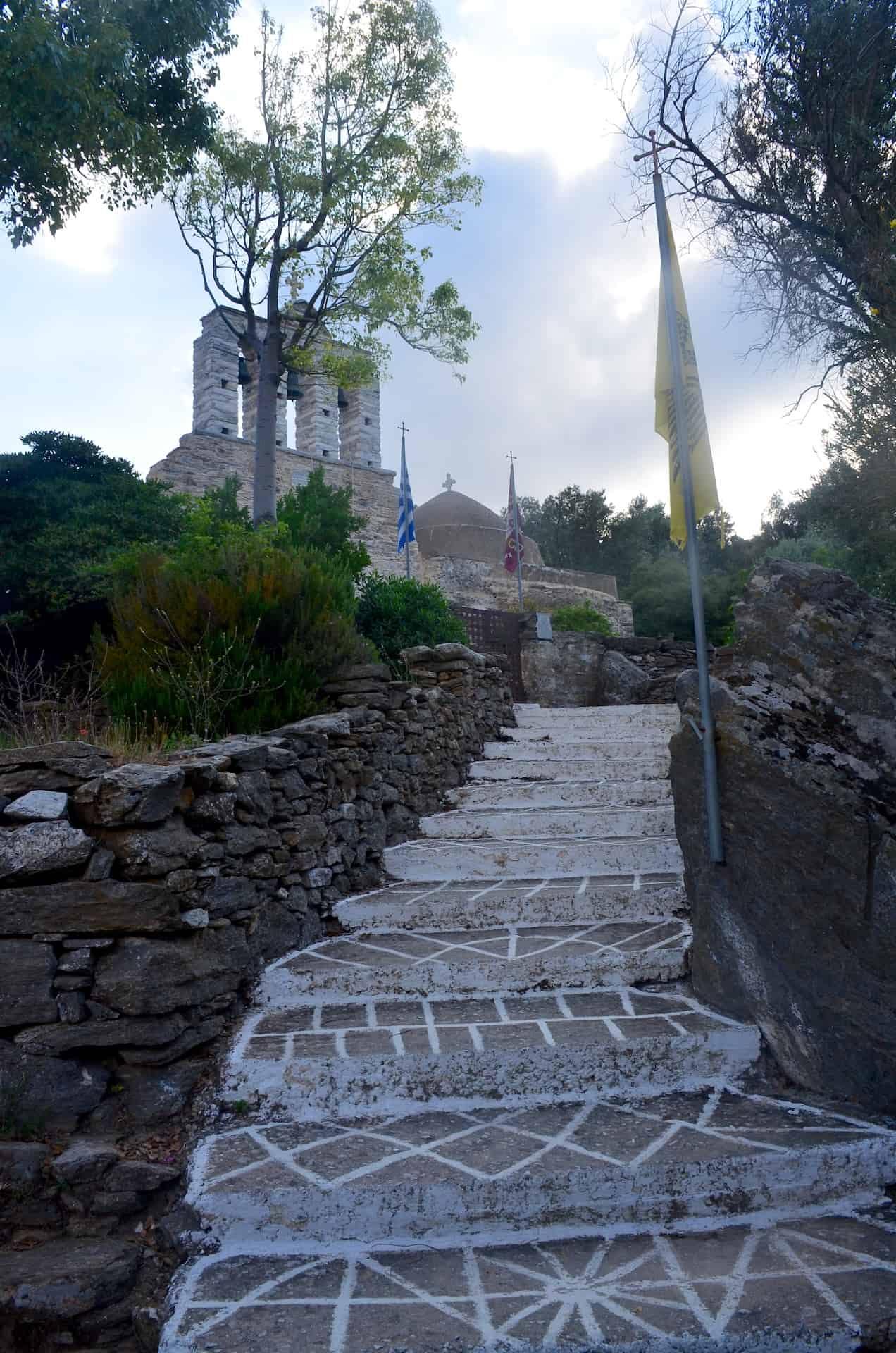 Steps up to the church at Panagia Drosiani