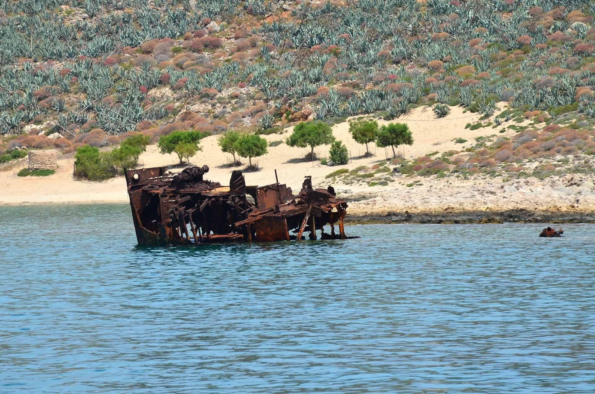 Wreck of the Dimitrios P at Gramvousa Island, Crete