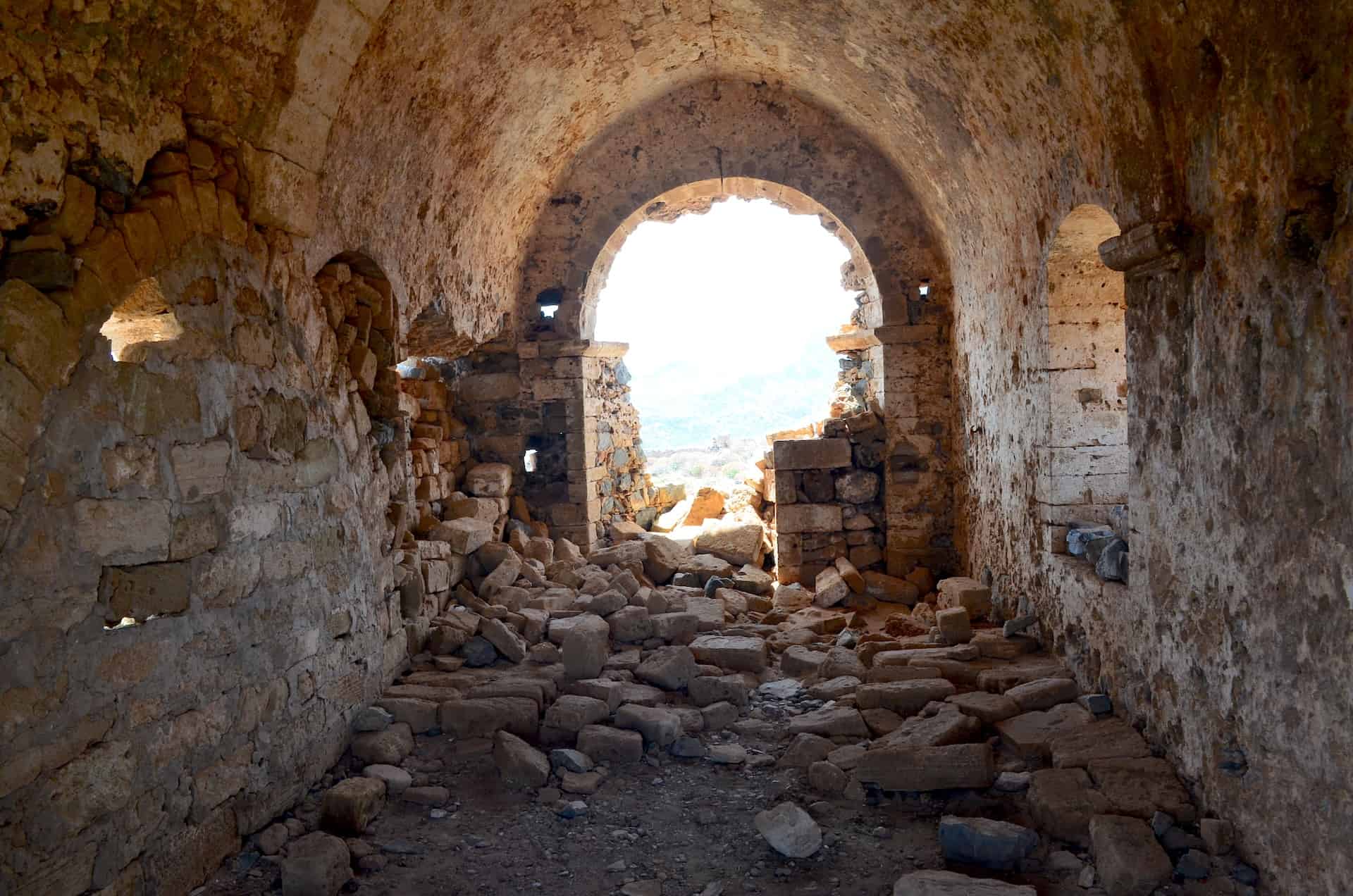 Interior of the Church of the Annunciation of the Virgin Mary at the Venetian fortress on Gramvousa, Crete