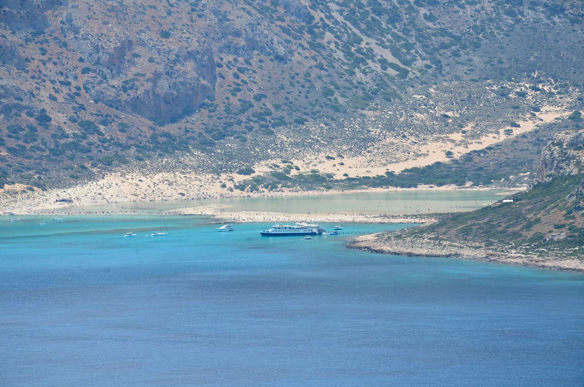 Balos Beach from the flagpole at the Venetian fortress on Gramvousa, Crete