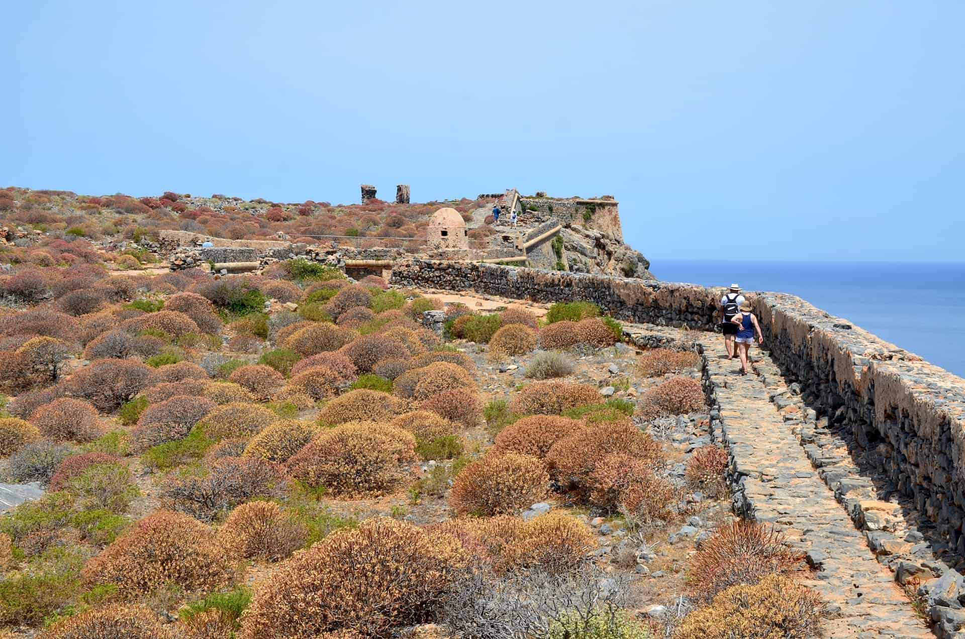 Eastern ramparts of the Venetian fortress on Gramvousa, Crete