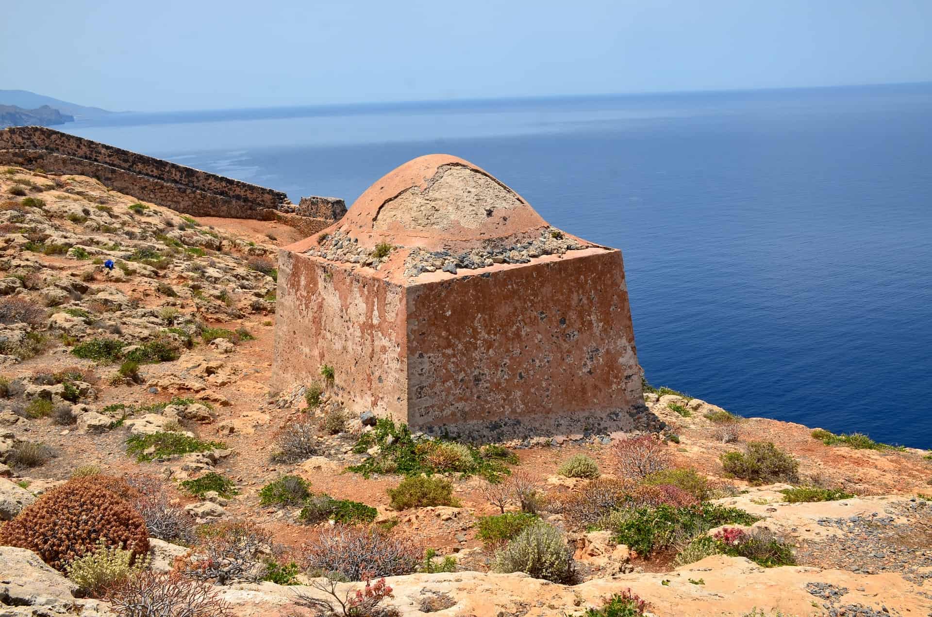 Rear of the powder storehouse / mosque at the Venetian fortress on Gramvousa, Crete