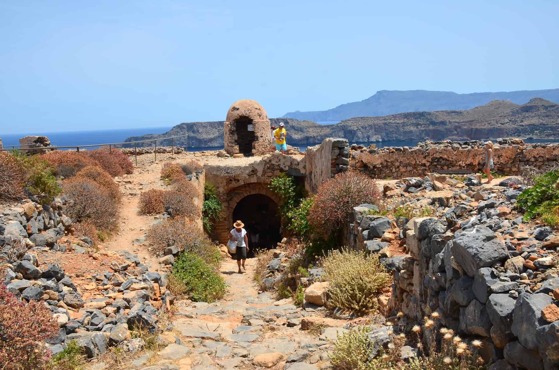 Ramp from the guardhouse up to the Venetian fortress at Gramvousa, Crete