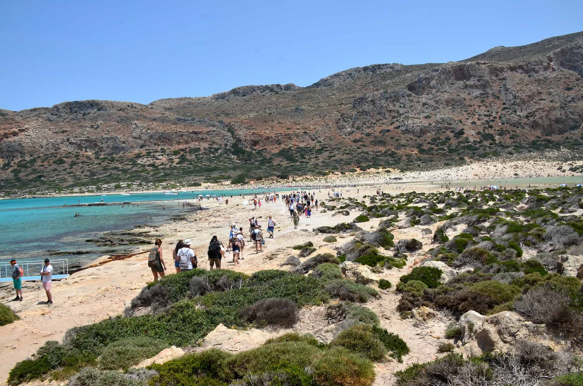 Walking to Balos Beach, Crete
