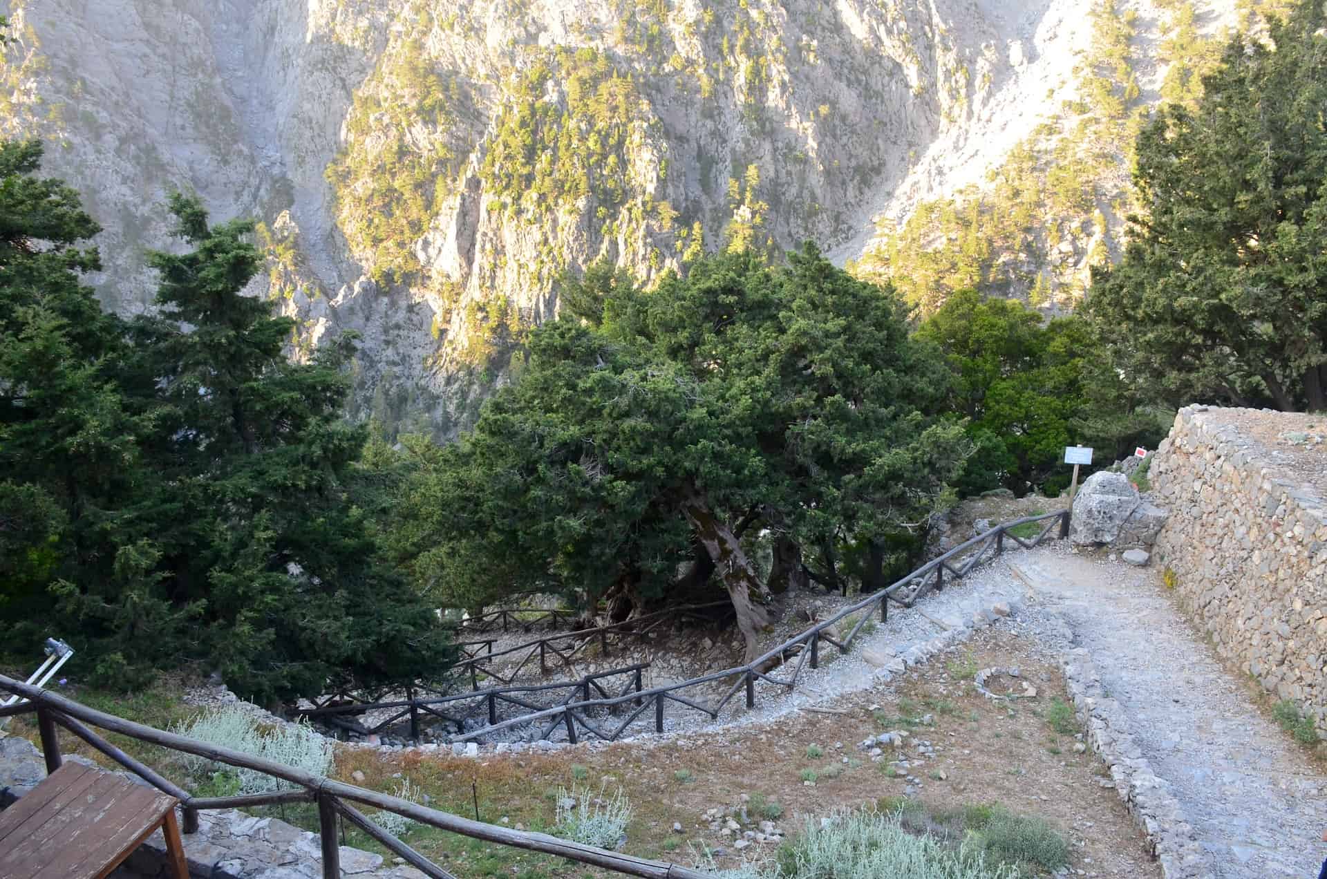 Xyloskalo at the Samaria Gorge in Crete, Greece