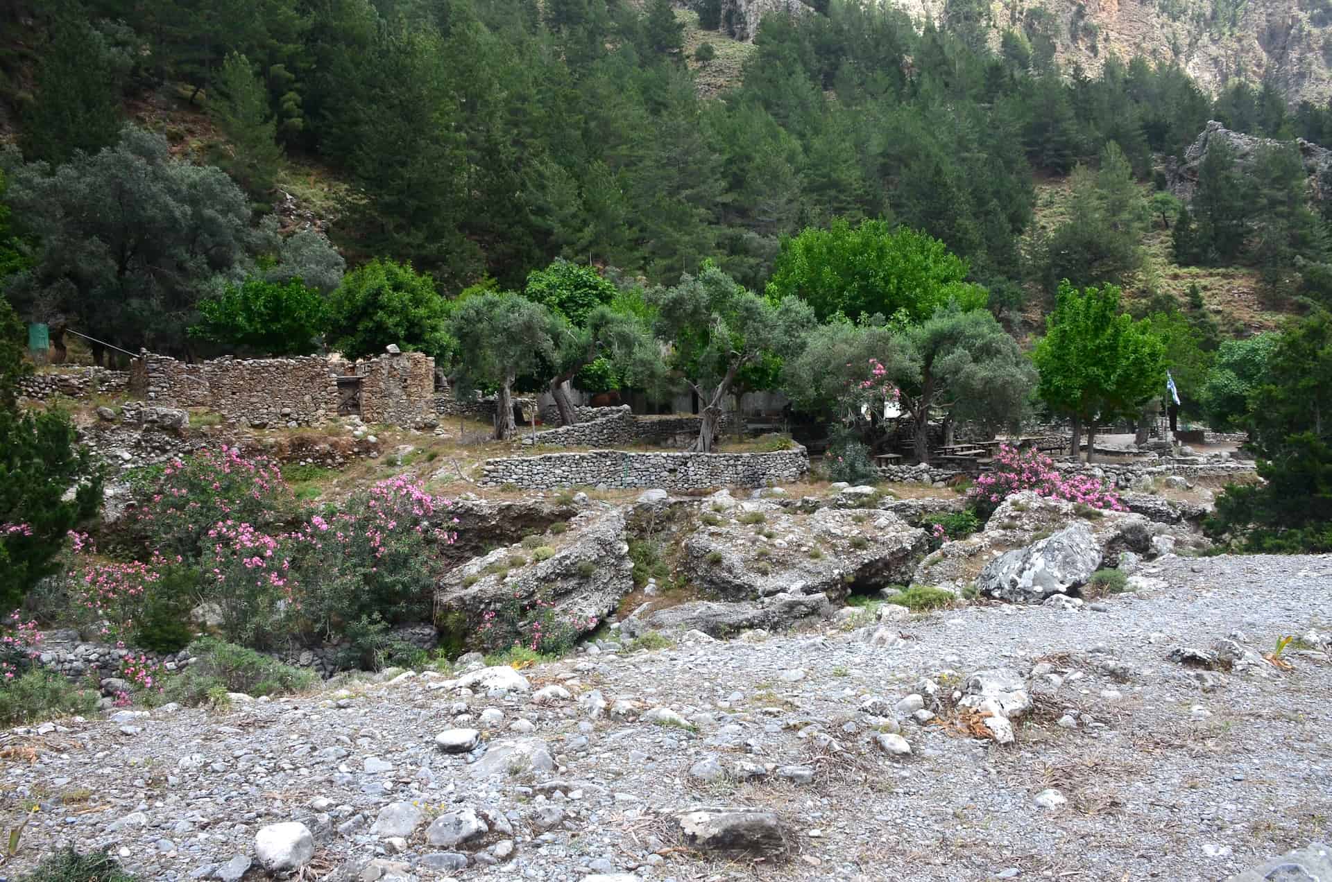 Ruins of Samaria on the trail from Prinari to Samaria at the Samaria Gorge in Crete, Greece