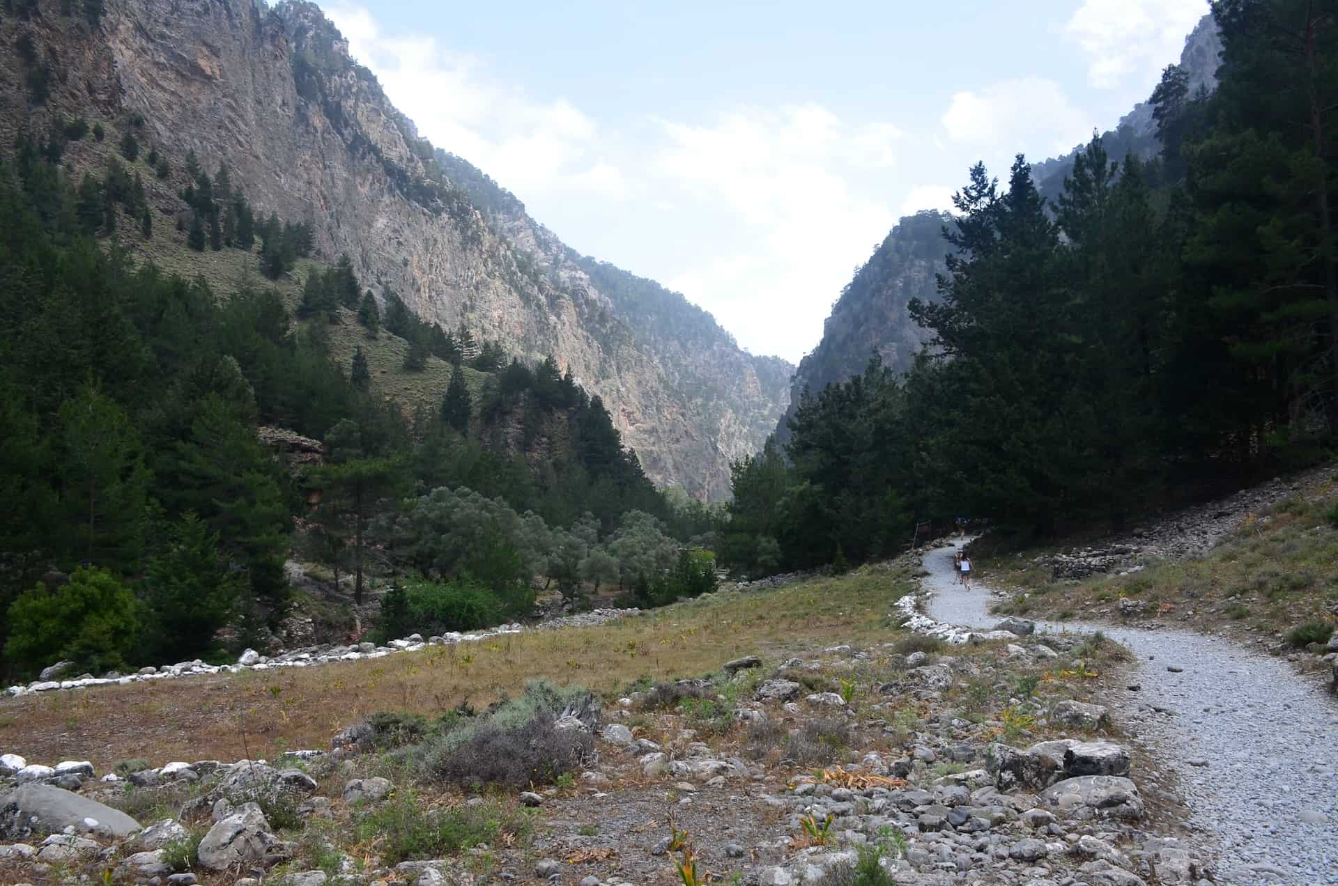Trail from Samaria to Nero tis Perdikas at the Samaria Gorge in Crete, Greece