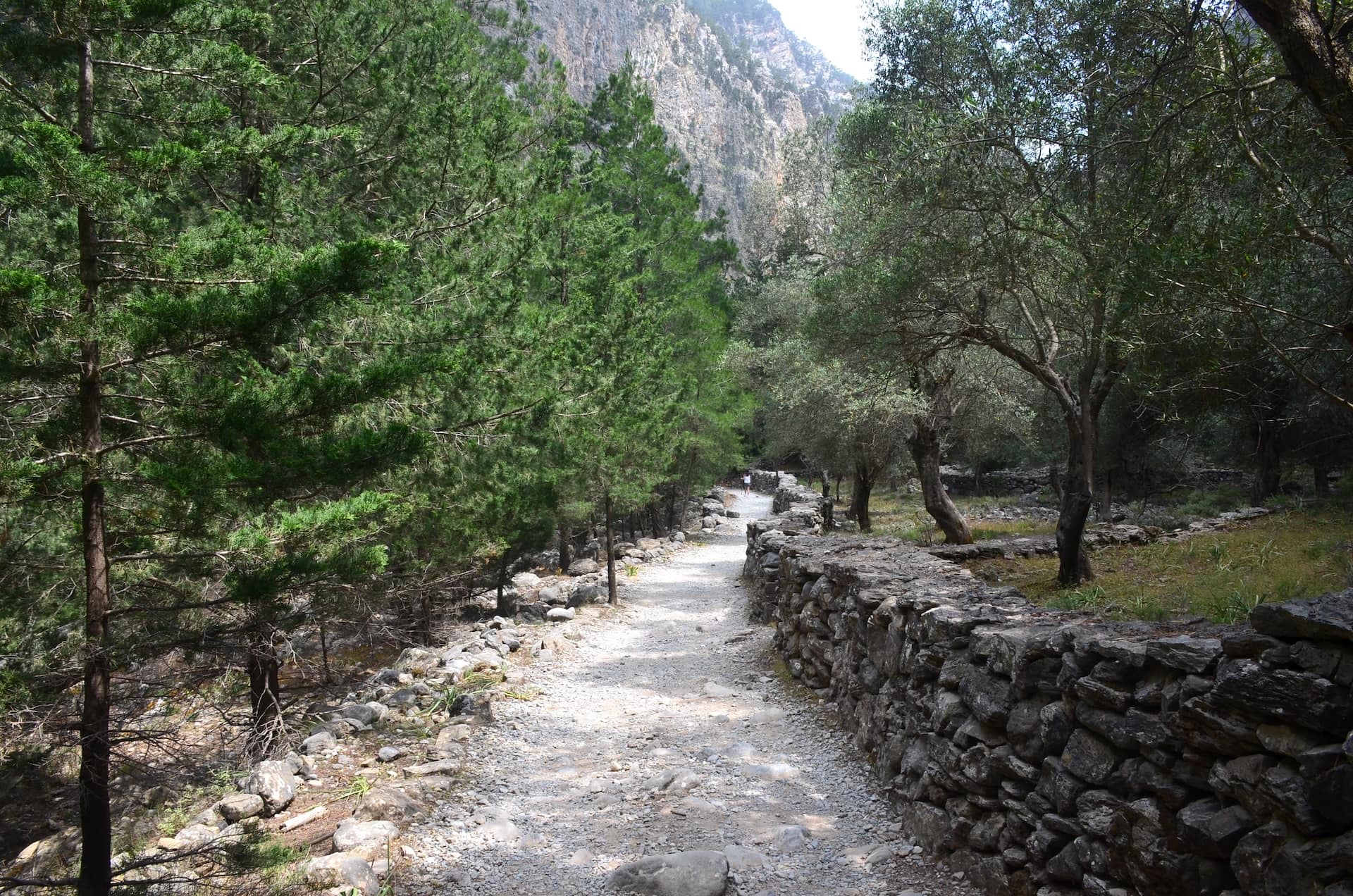Trail from Samaria to Nero tis Perdikas at the Samaria Gorge in Crete, Greece