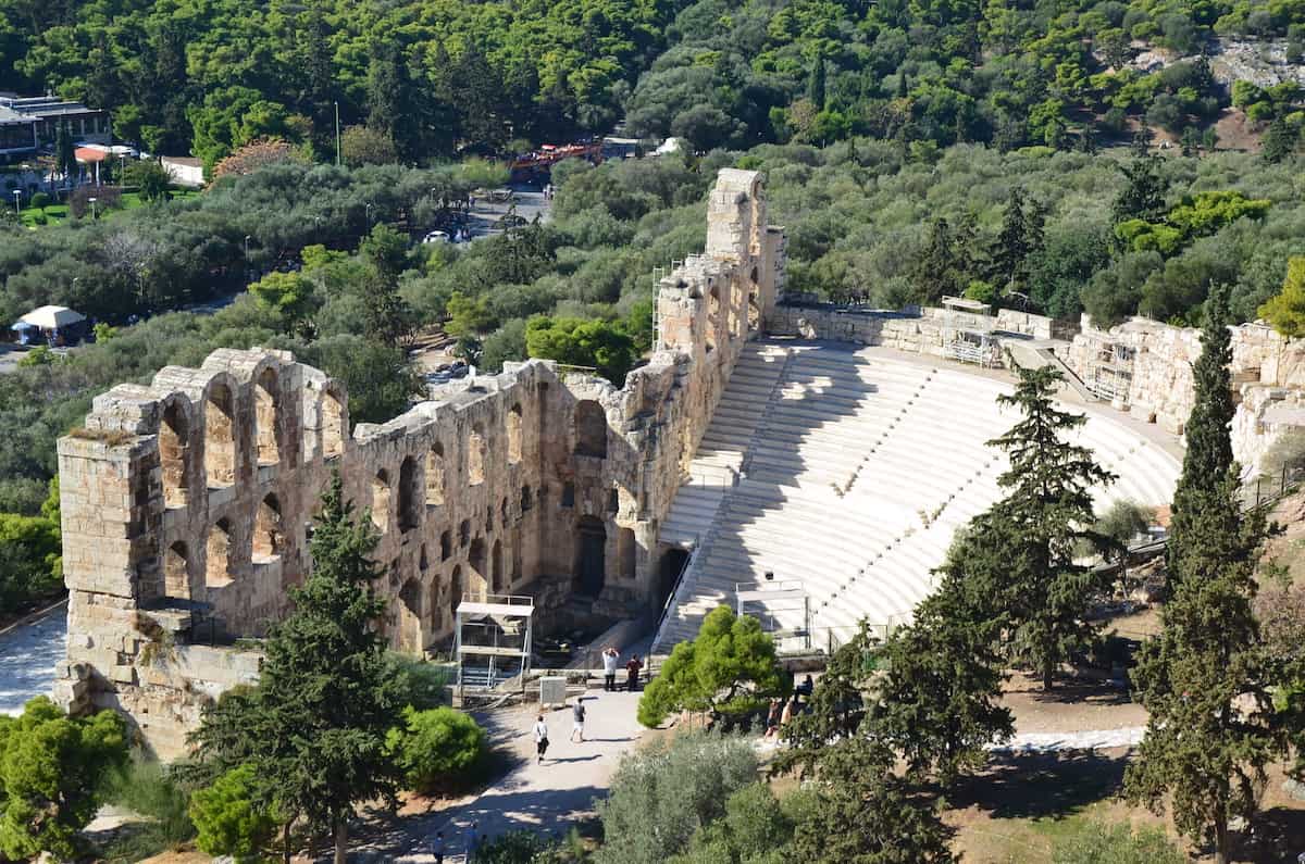 Odeon of Herodes Atticus on the south slope on the Acropolis in Athens, Greece