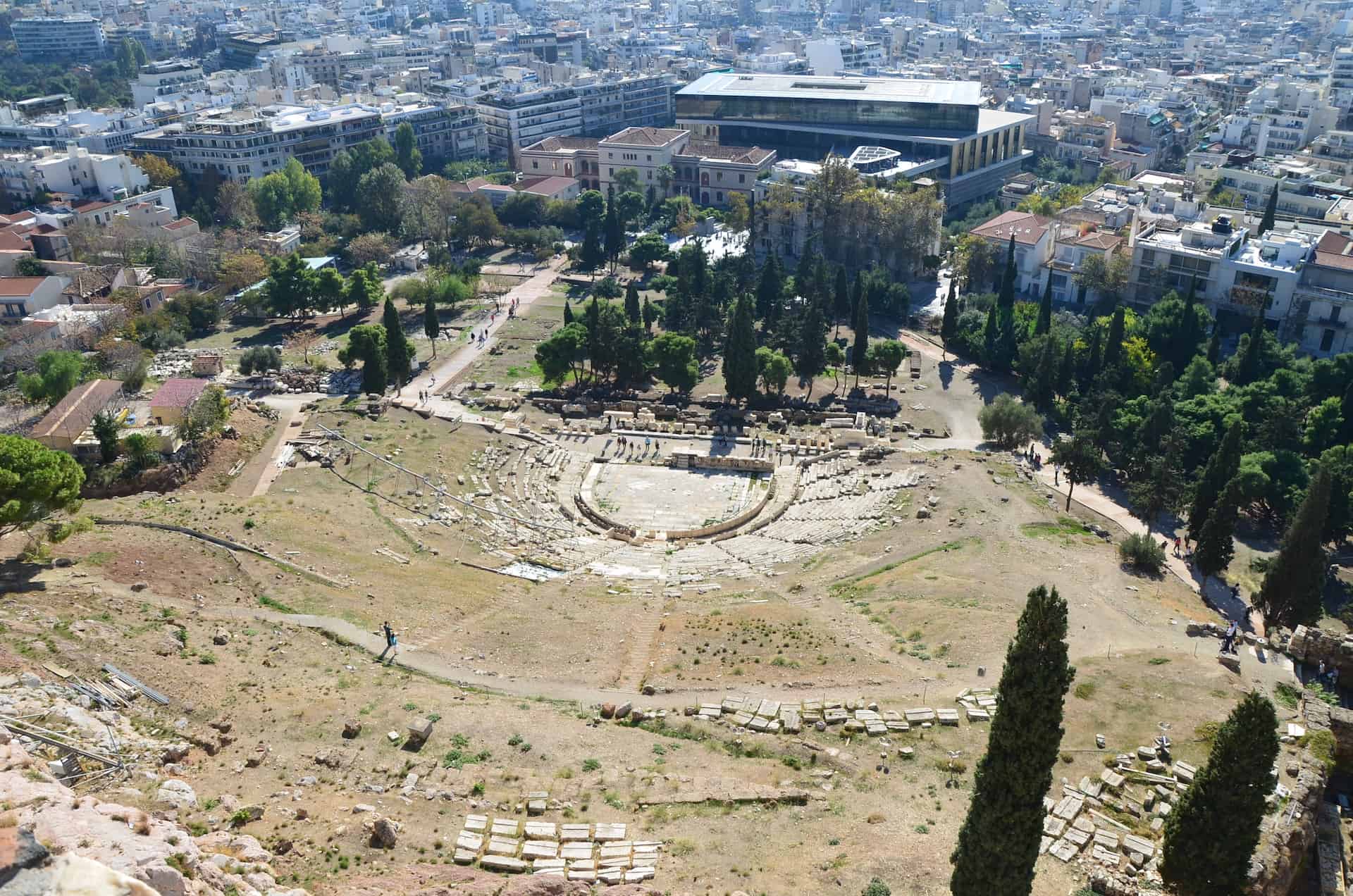 Theatre of Dionysus on the south slope of the Acropolis in Athens, Greece
