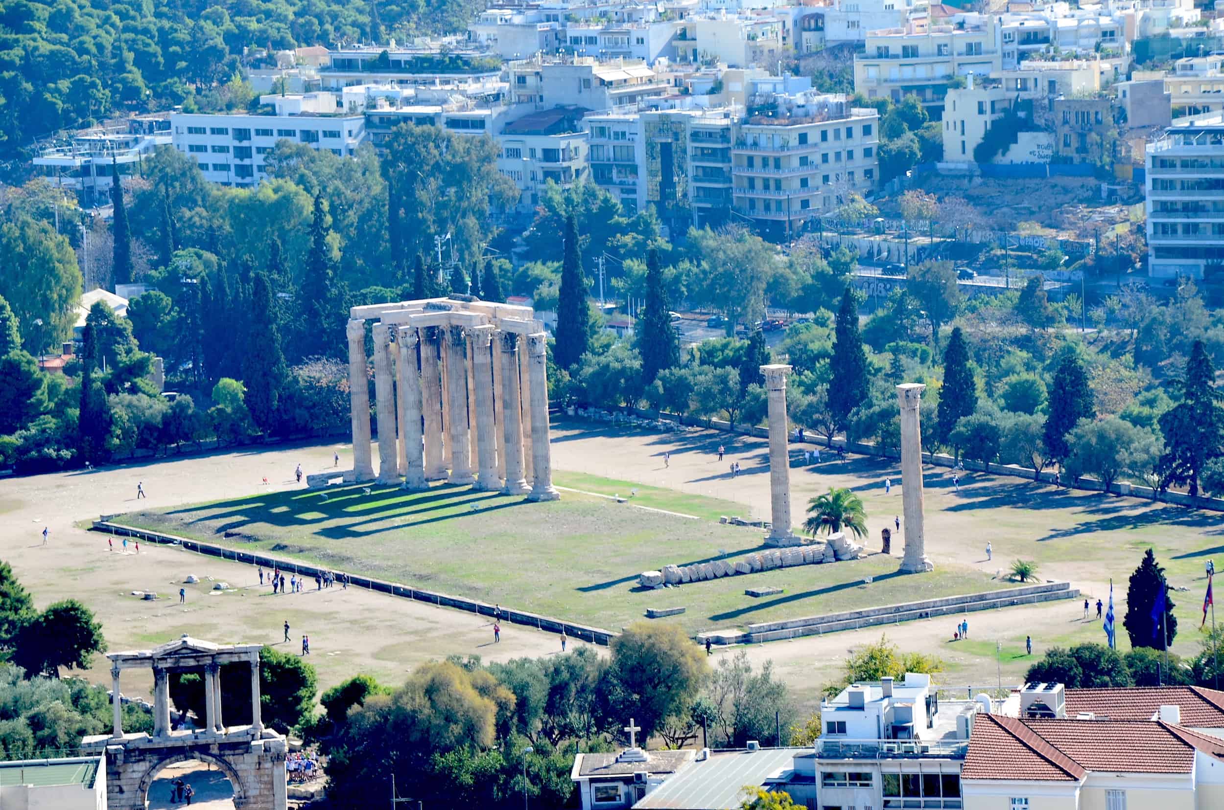 Temple of Olympian Zeus from the Acropolis