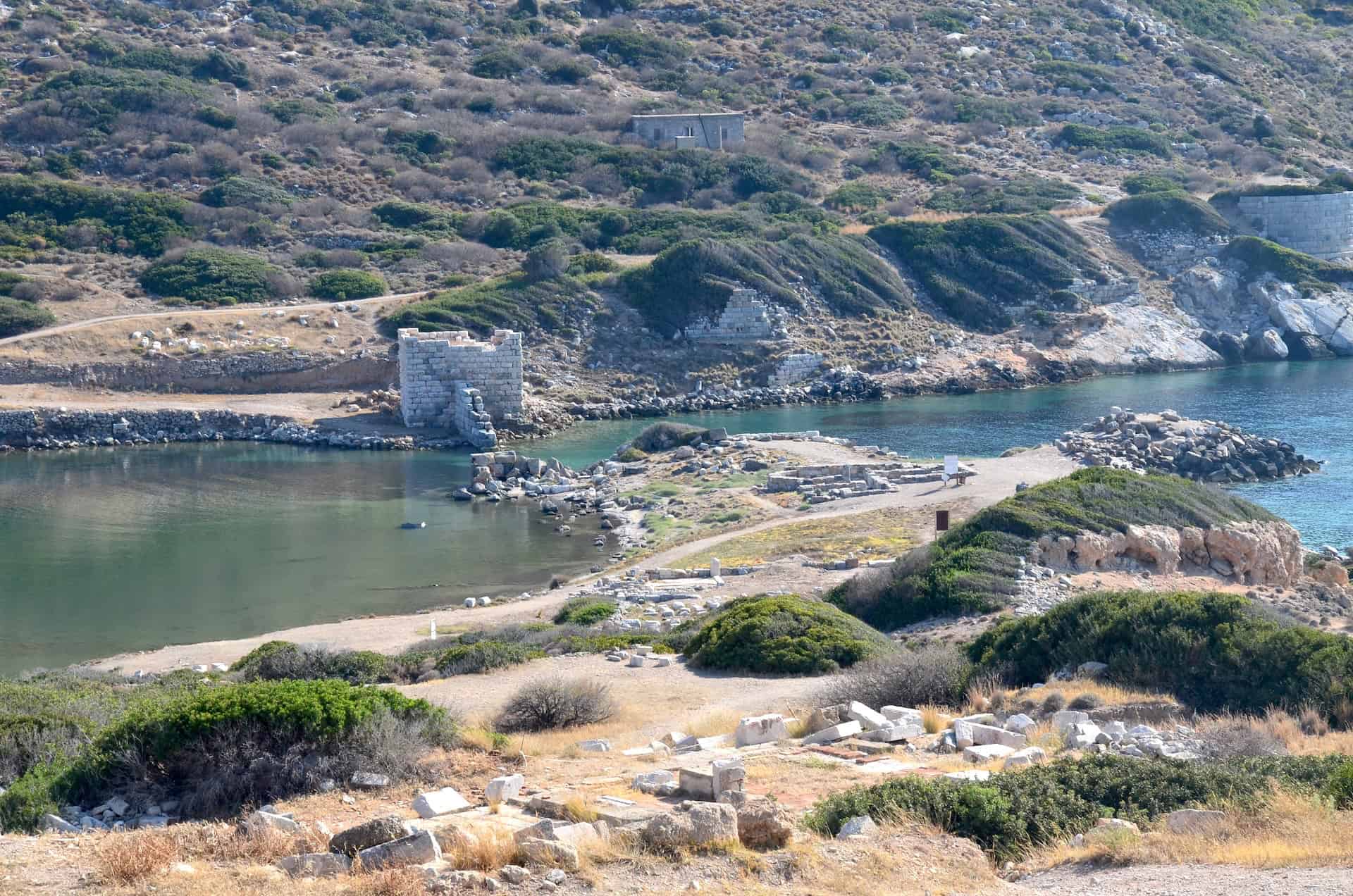 Entrance to the Military Harbor at Knidos on Datça Peninsula, Turkey
