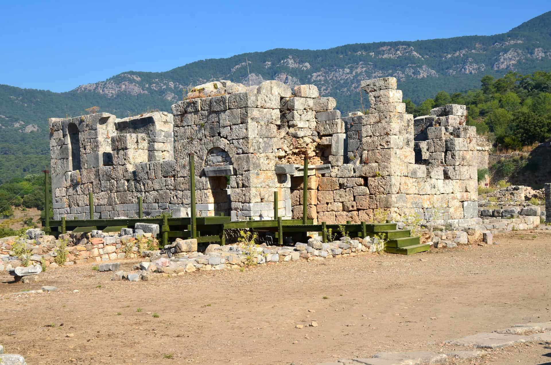 South side of the Domed Church at the Palaestra Terrace at Kaunos, Turkey