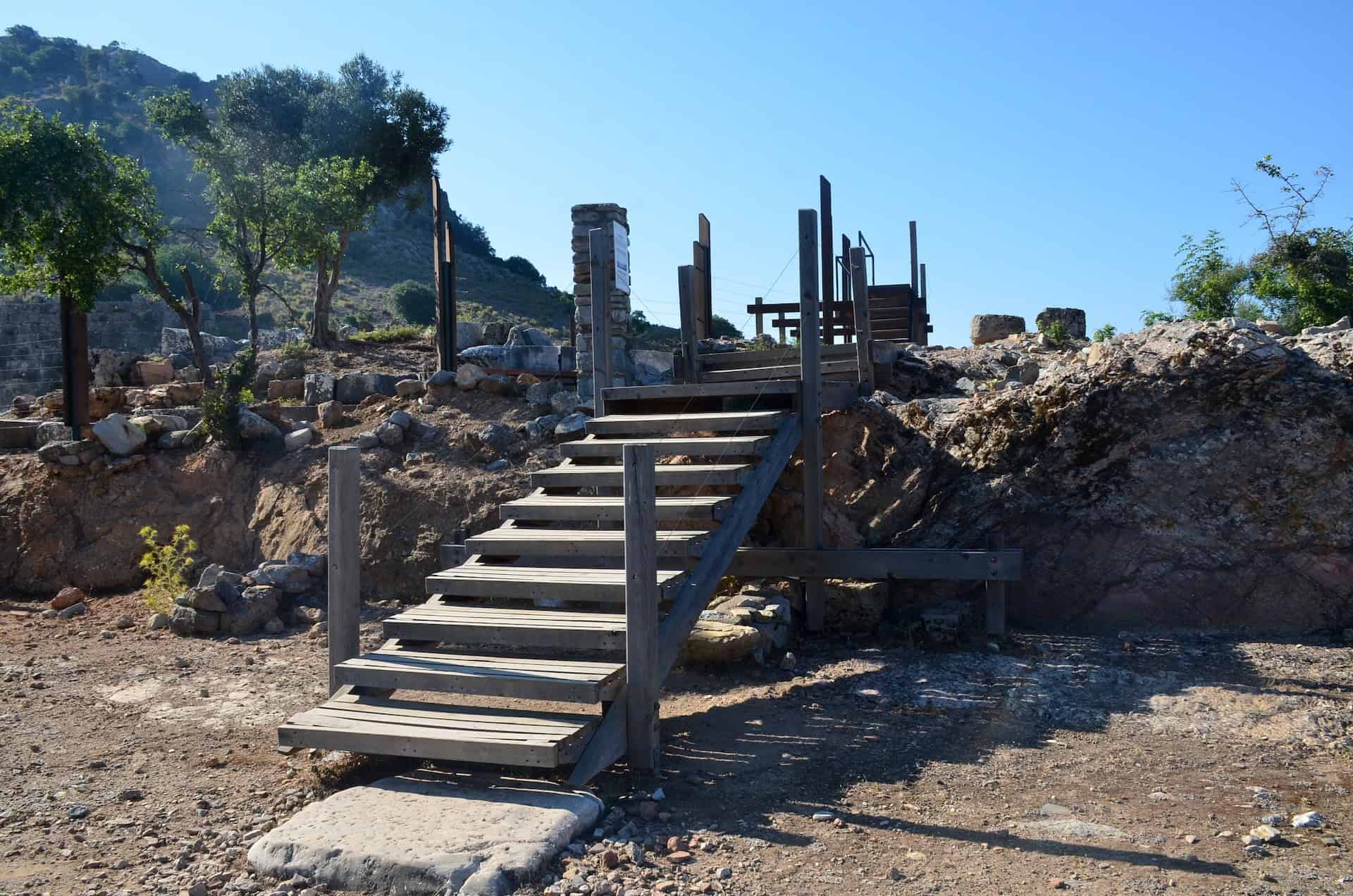 Steps up to the Observation Platform at the Palaestra Terrace