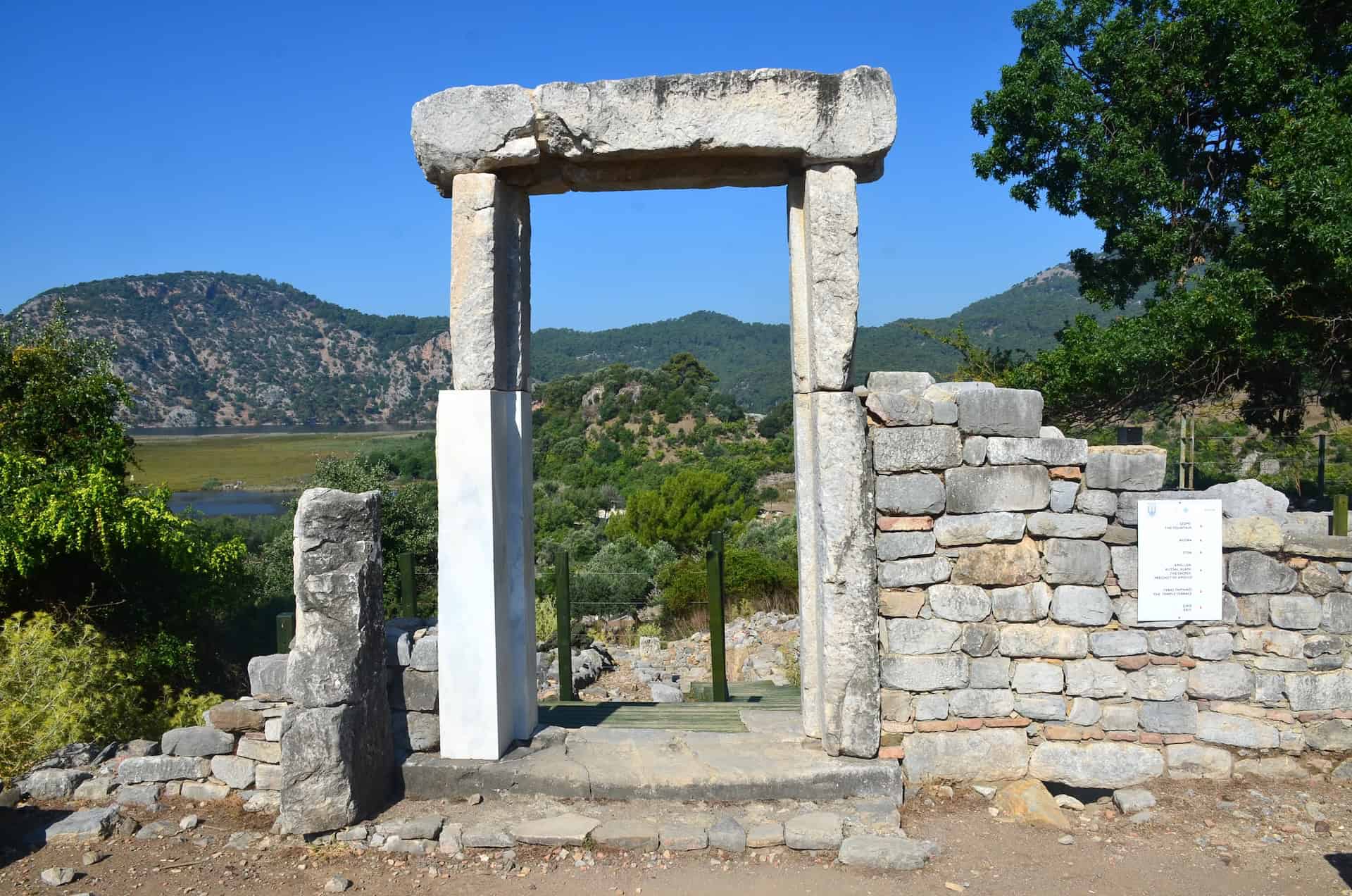 Gate on the Palaestra Terrace at Kaunos, Turkey