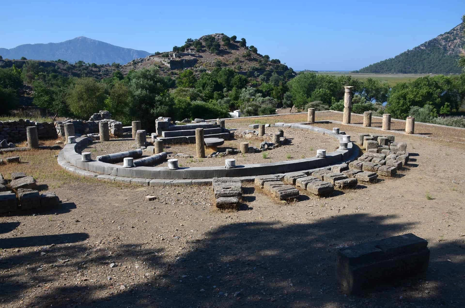 Round structure of the Temple Terrace at Kaunos, Turkey