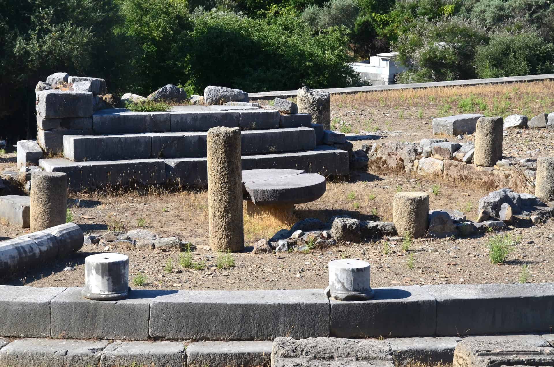 Round structure of the Temple Terrace at Kaunos, Turkey