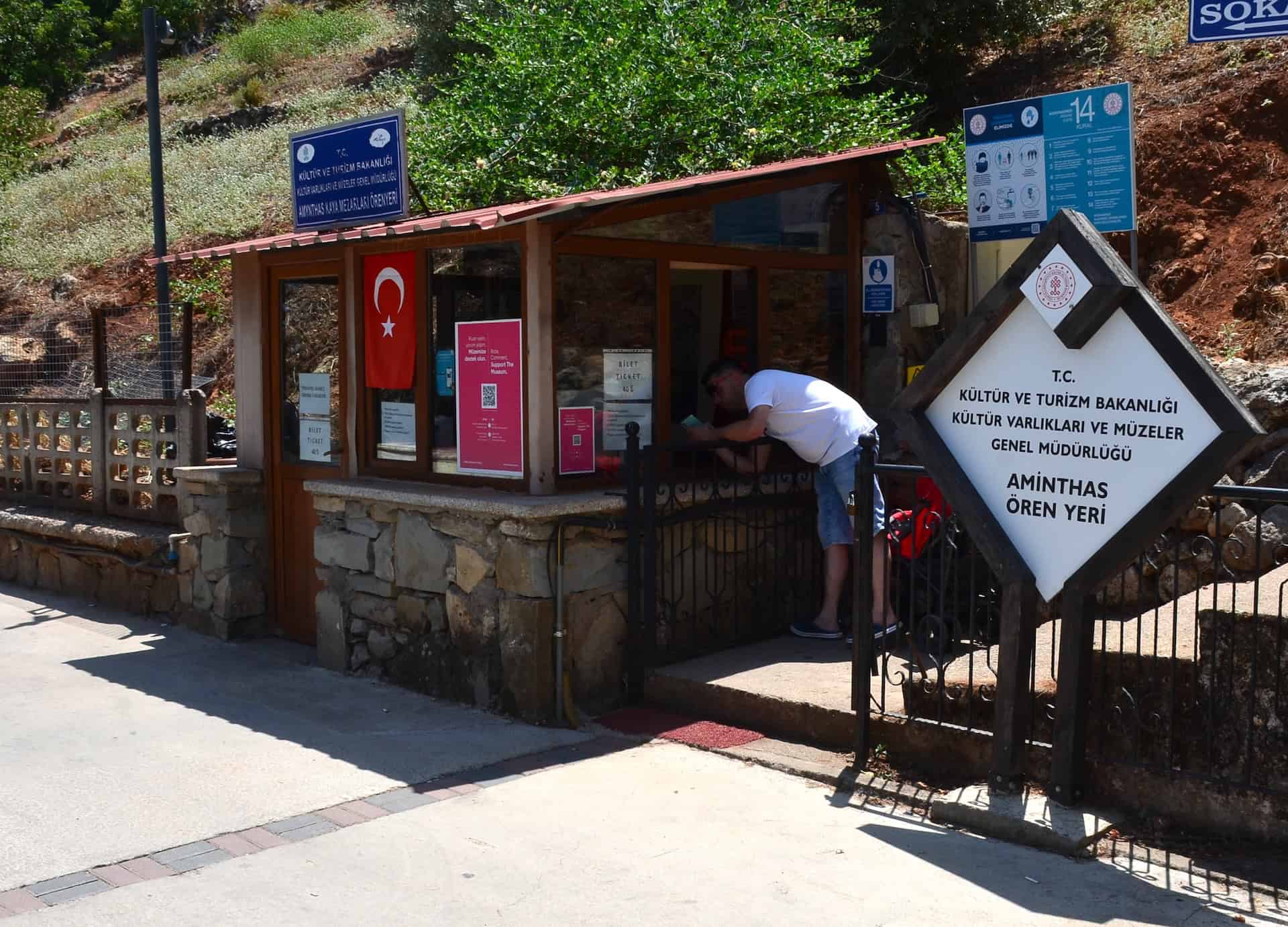 Ticket booth for the Amyntas Rock Tombs