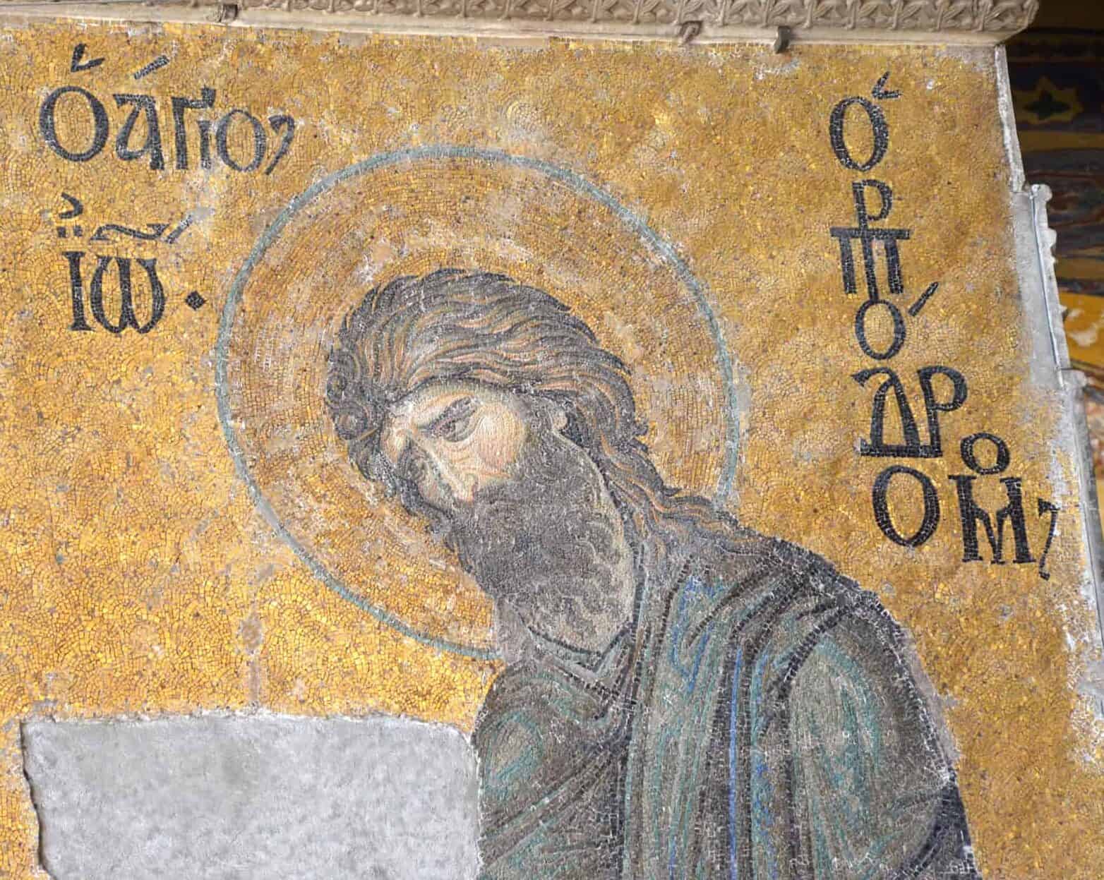 St. John the Baptist on the Deësis mosaic