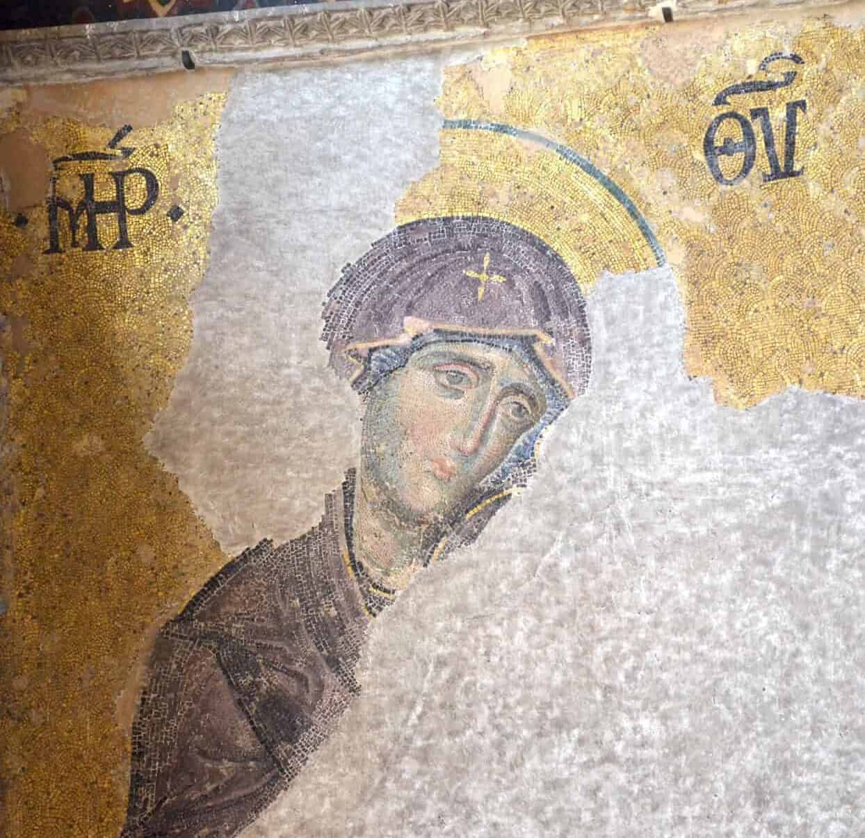 Virgin Mary on the Deësis mosaic