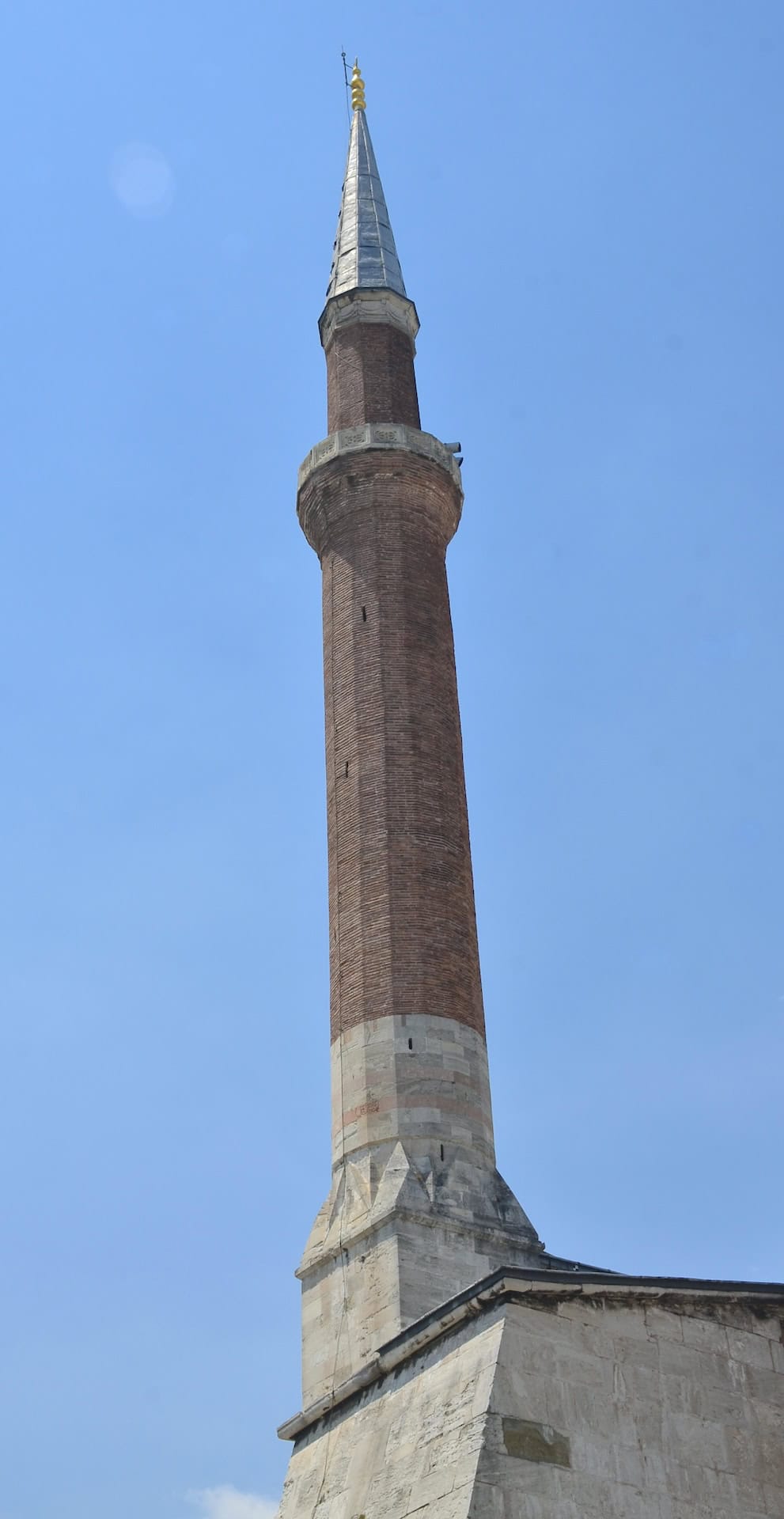 Minaret built by Bayezid II at Hagia Sophia in Istanbul, Turkey