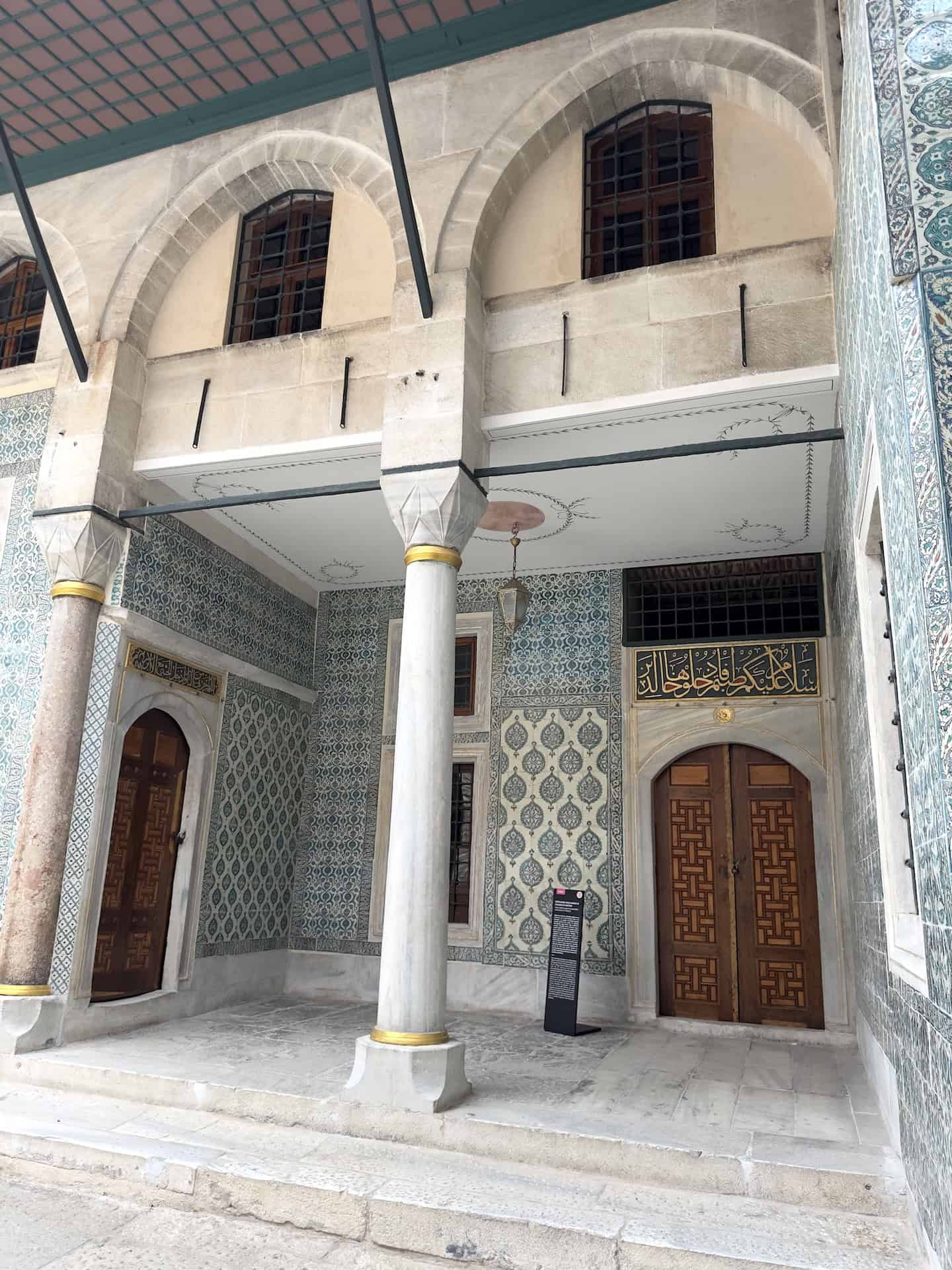 Apartment of the Black Eunuch (lower level) and School of Princes (upper level) in the Imperial Harem at Topkapi Palace in Istanbul, Turkey