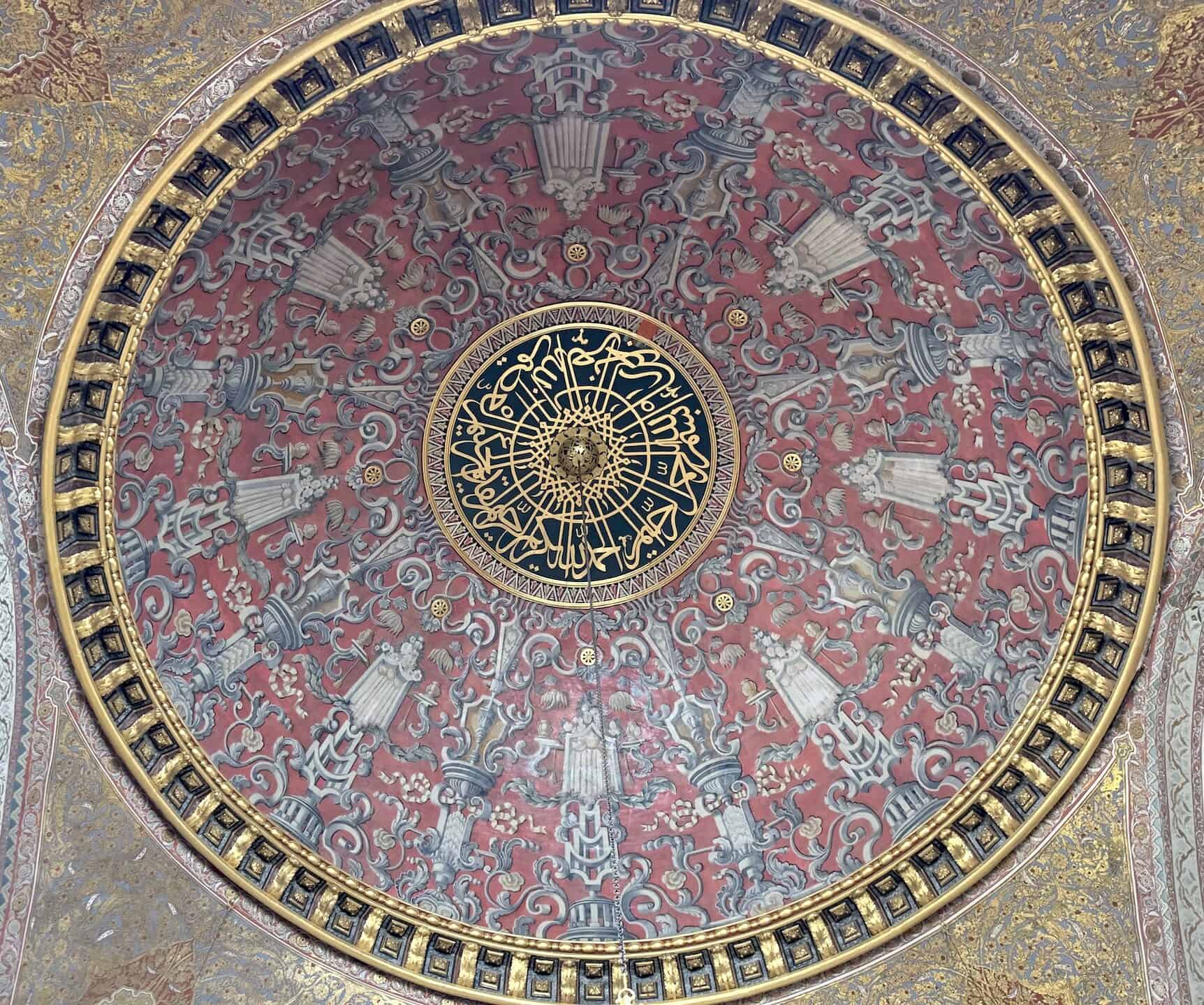 Dome after restoration in the Imperial Hall in the Imperial Harem at Topkapi Palace in Istanbul, Turkey