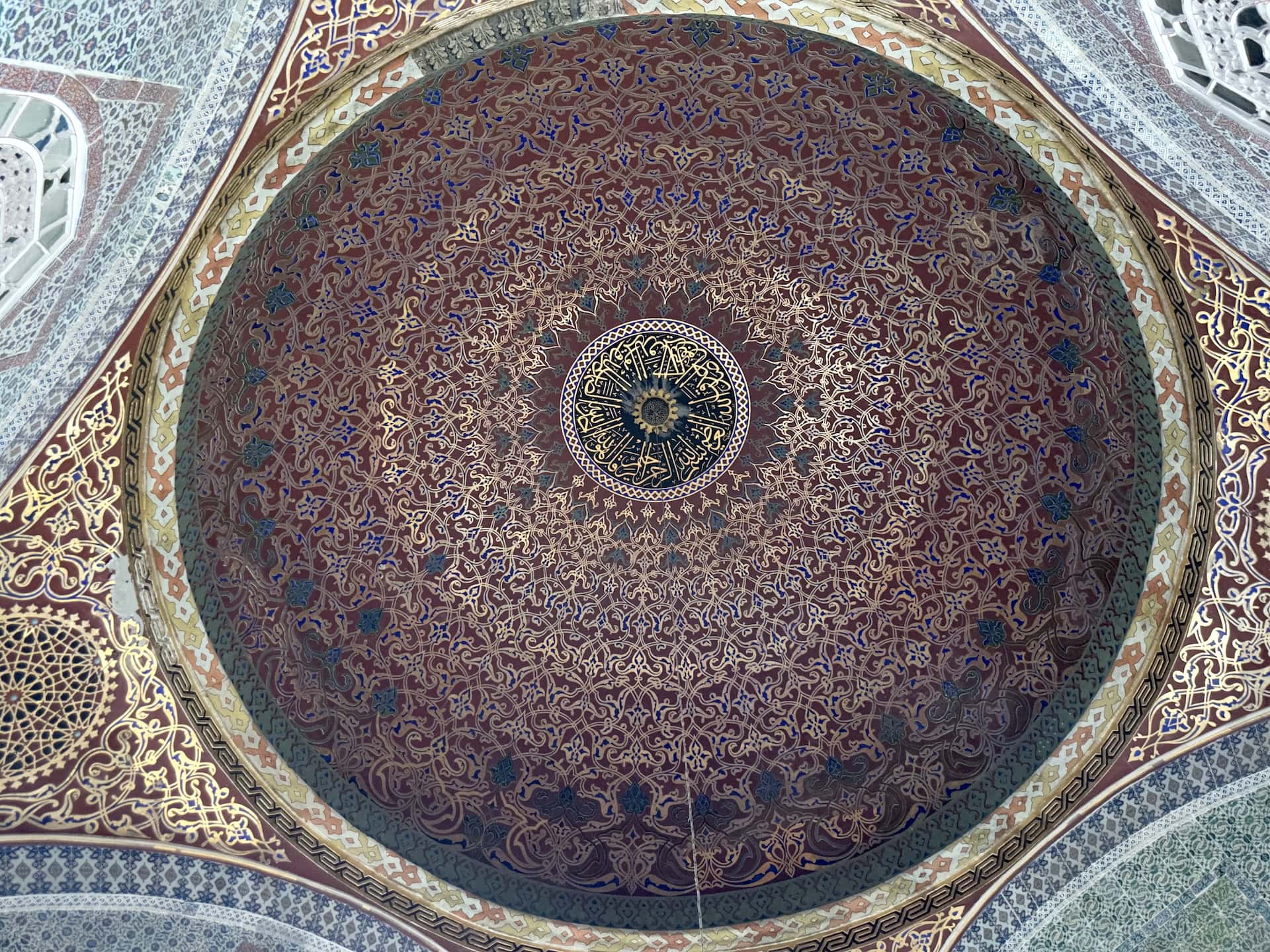 Dome of the Privy Chamber of Murad III in the Imperial Harem at Topkapi Palace in Istanbul, Turkey