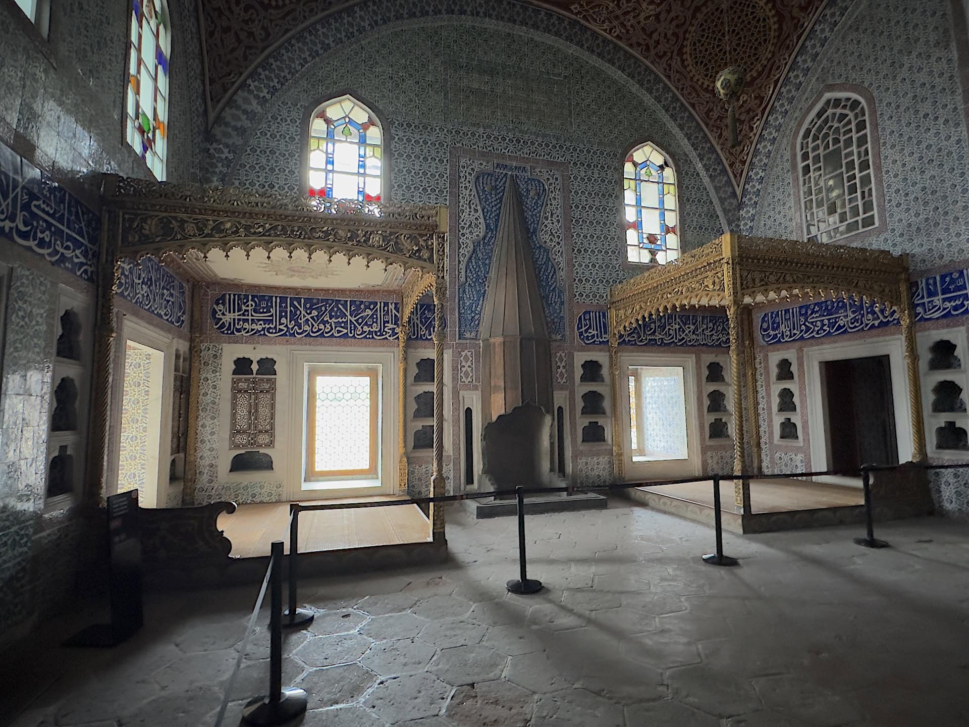 Gilded baldachin beds in the Privy Chamber of Murad III