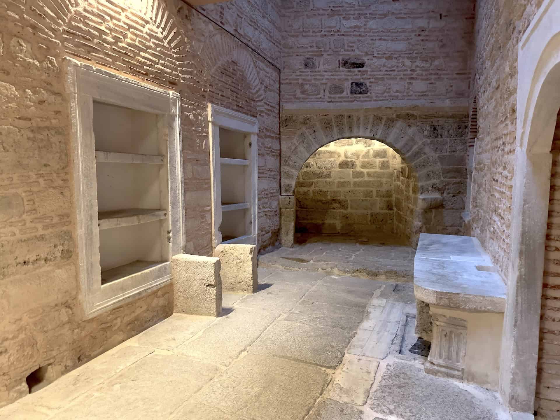 Ground floor of the Aviary Kitchen in the Imperial Harem at Topkapi Palace in Istanbul, Turkey