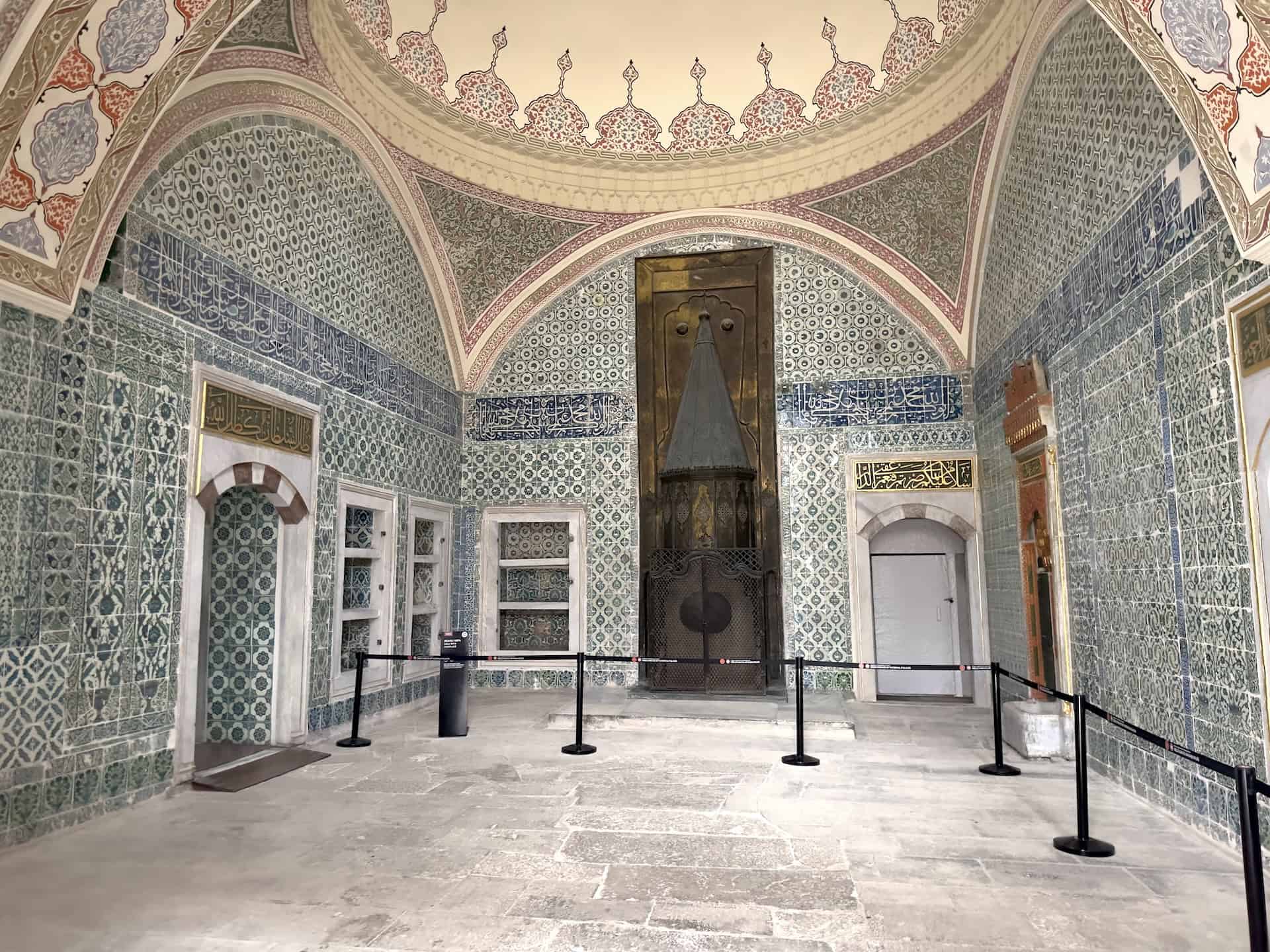 Hall with the Fireplace in the Imperial Harem at Topkapi Palace in Istanbul, Turkey