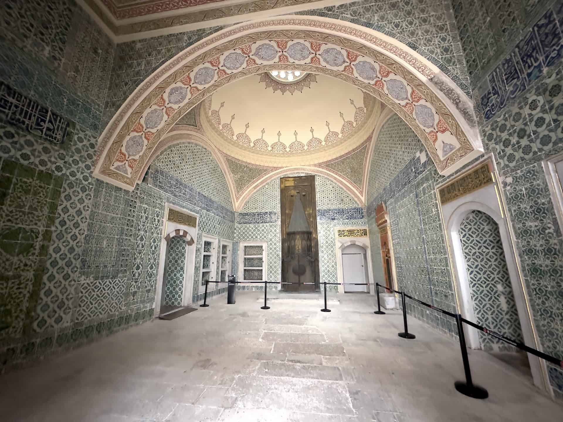 Hall with the Fireplace in the Imperial Harem at Topkapi Palace in Istanbul, Turkey