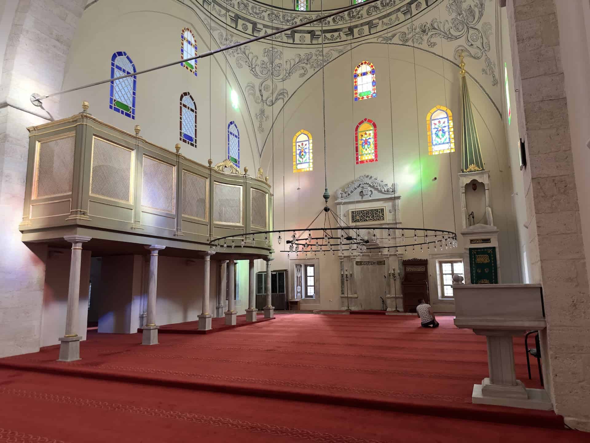 Prayer hall of the Mahmud Pasha Mosque in Mahmutpaşa, Istanbul, Turkey