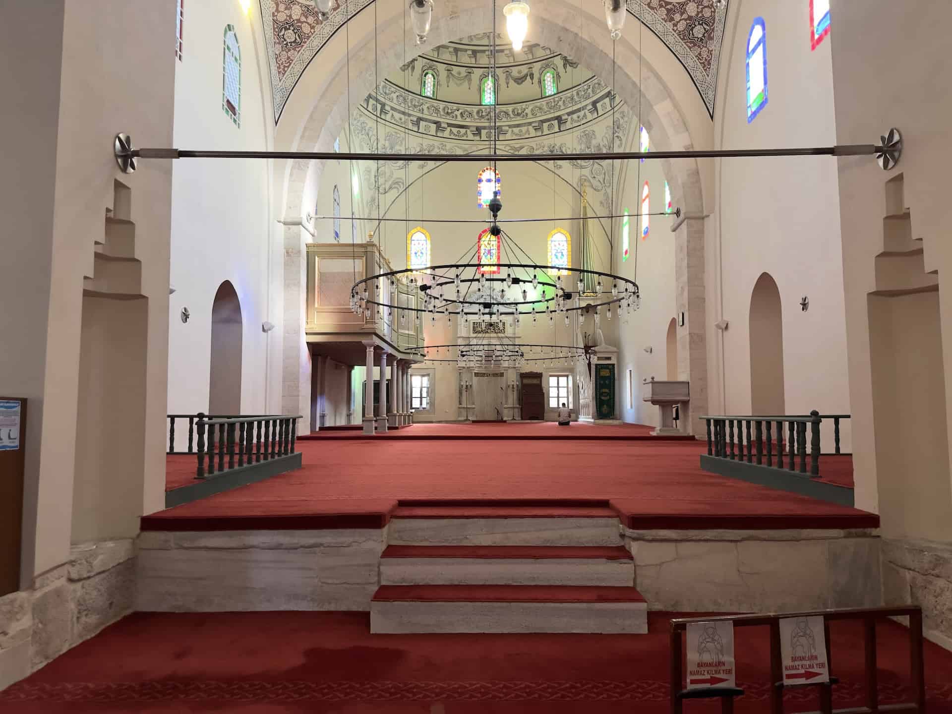 Prayer hall of the Mahmud Pasha Mosque in Mahmutpaşa, Istanbul, Turkey