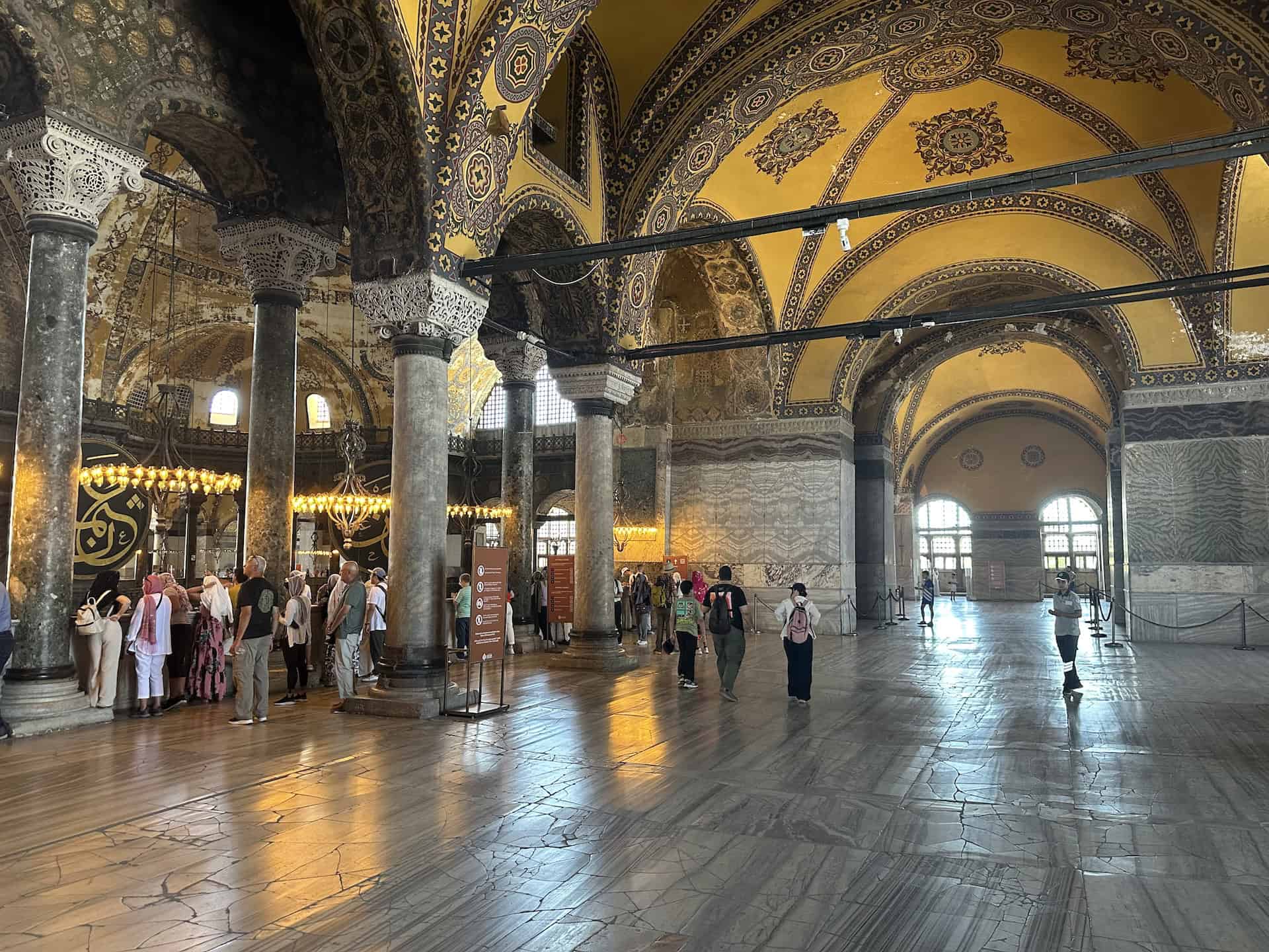 Upper gallery at Hagia Sophia in Istanbul, Turkey