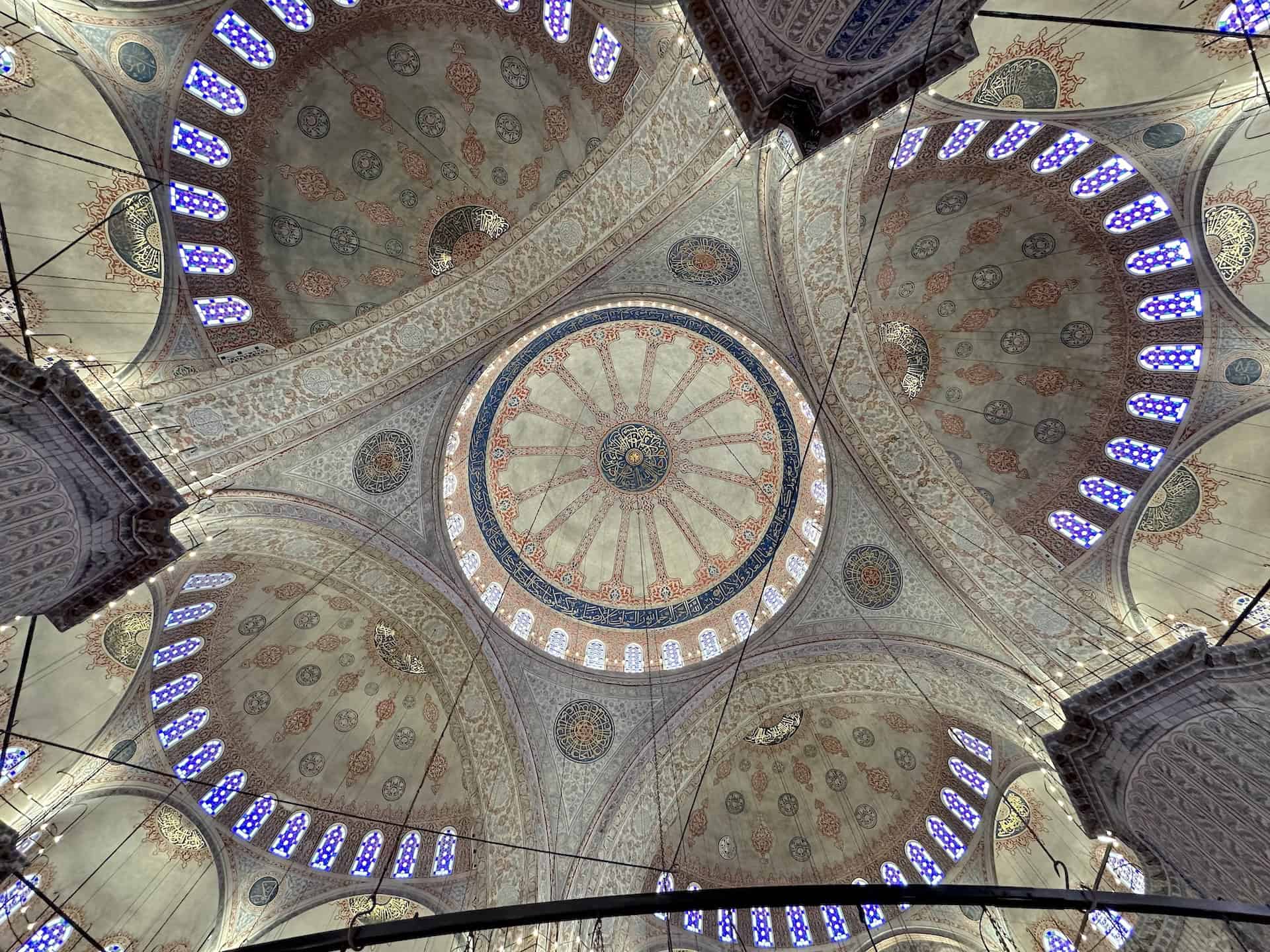 Central dome with semi-domes at the Blue Mosque in Istanbul, Turkey