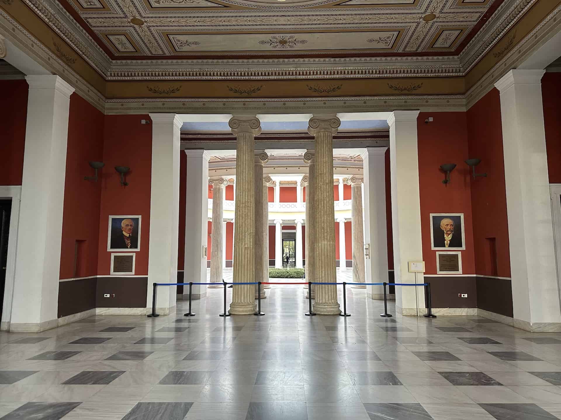 Main foyer at the Zappeion in Athens, Greece