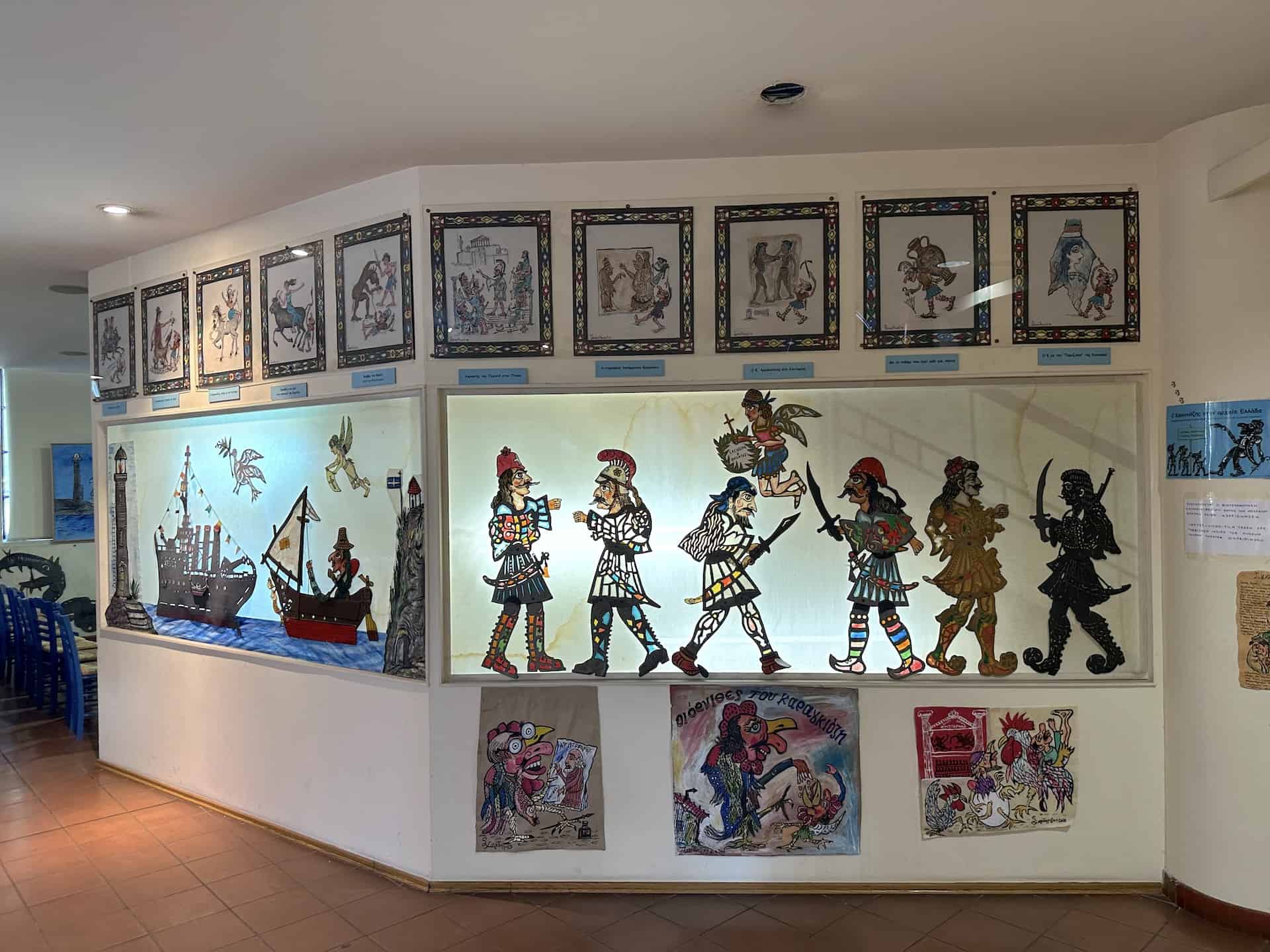 Shadow puppets at the Melina Mercouri Cultural Centre in Thiseio, Athens, Greece