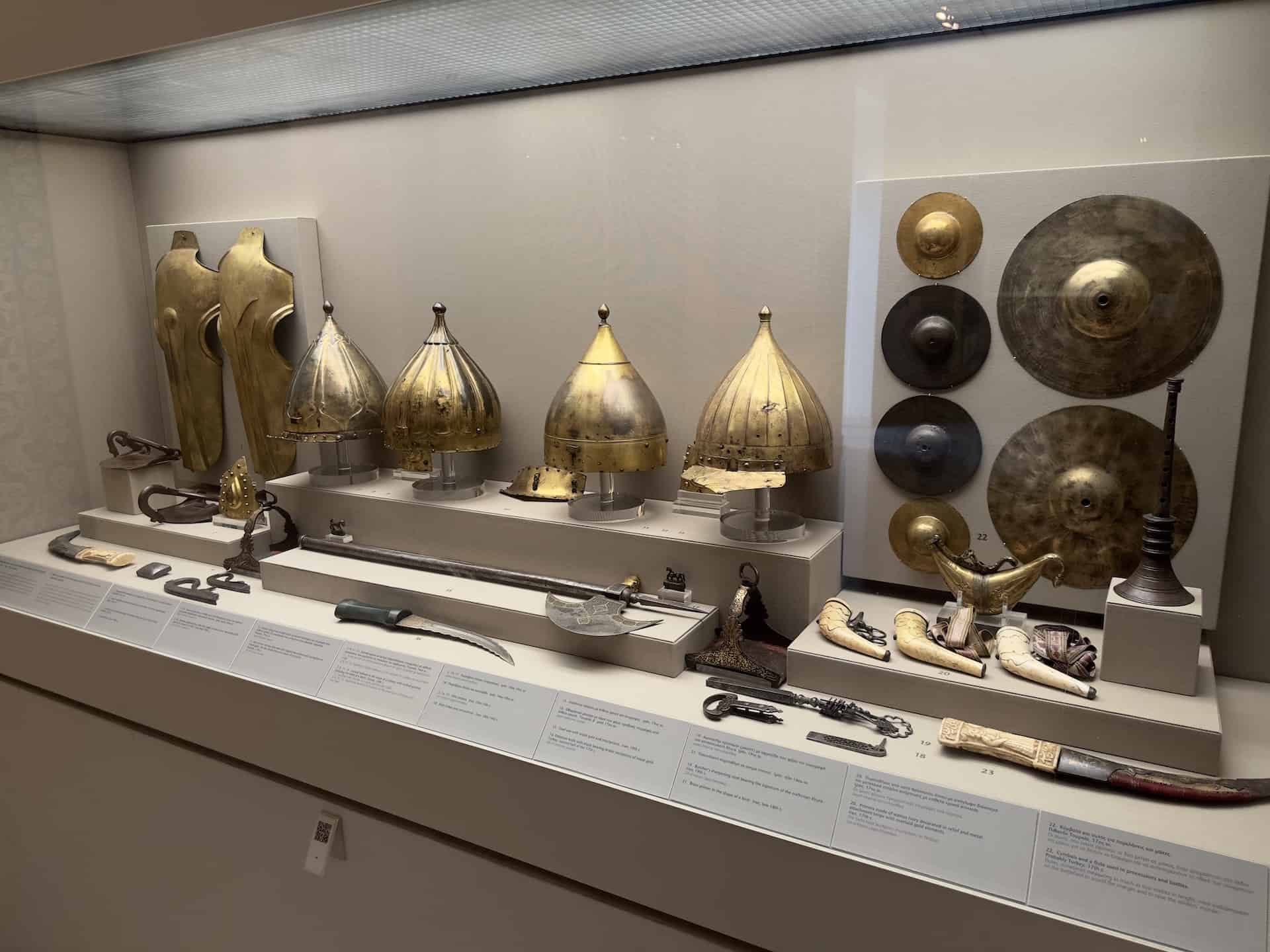 Military parade and battle equipment from Turkey and Iran; 16th-19th century at the Benaki Museum of Islamic Art in Athens, Greece