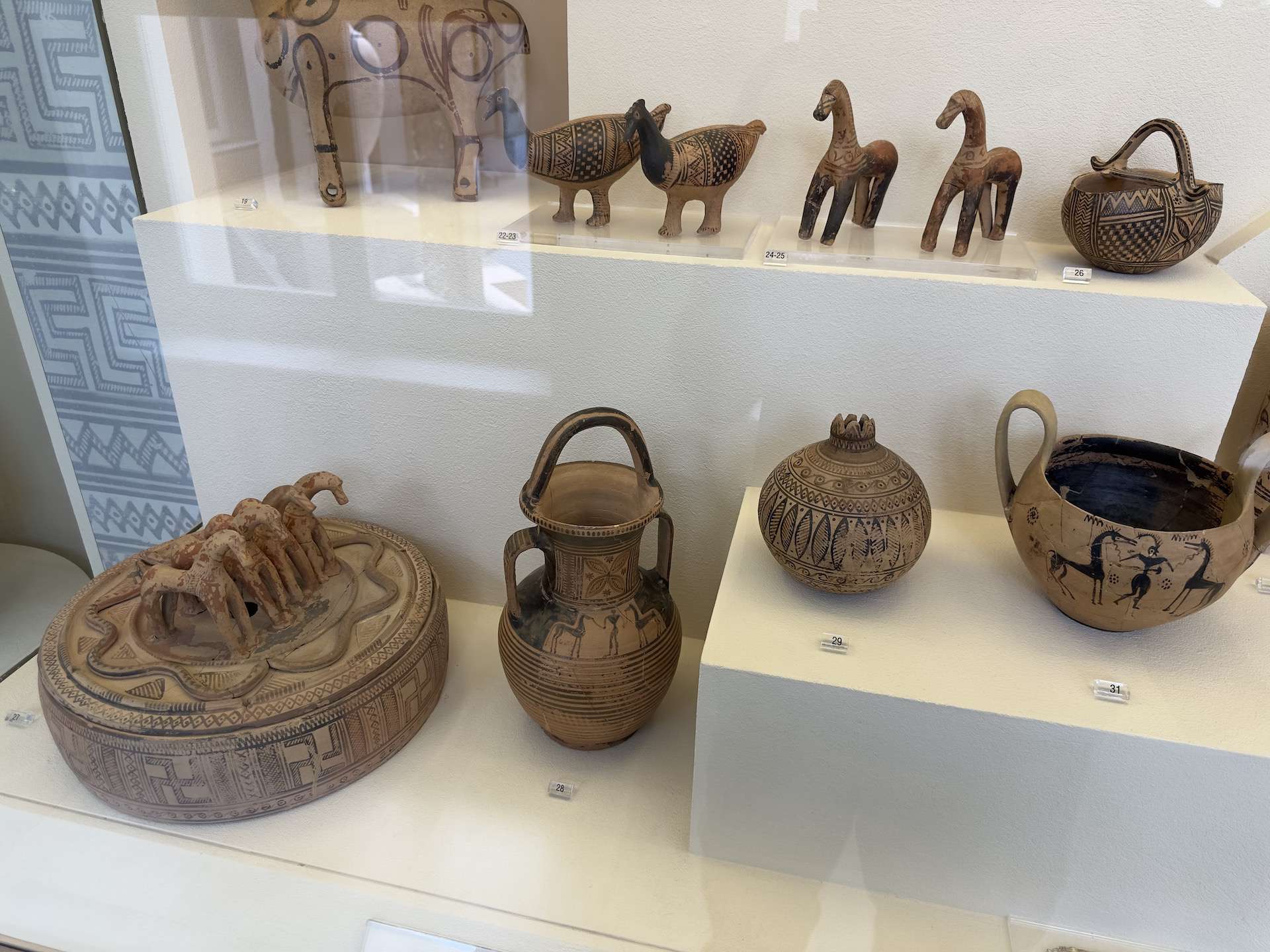 Child burial; 750-700 BC at the Kerameikos Museum in Athens, Greece