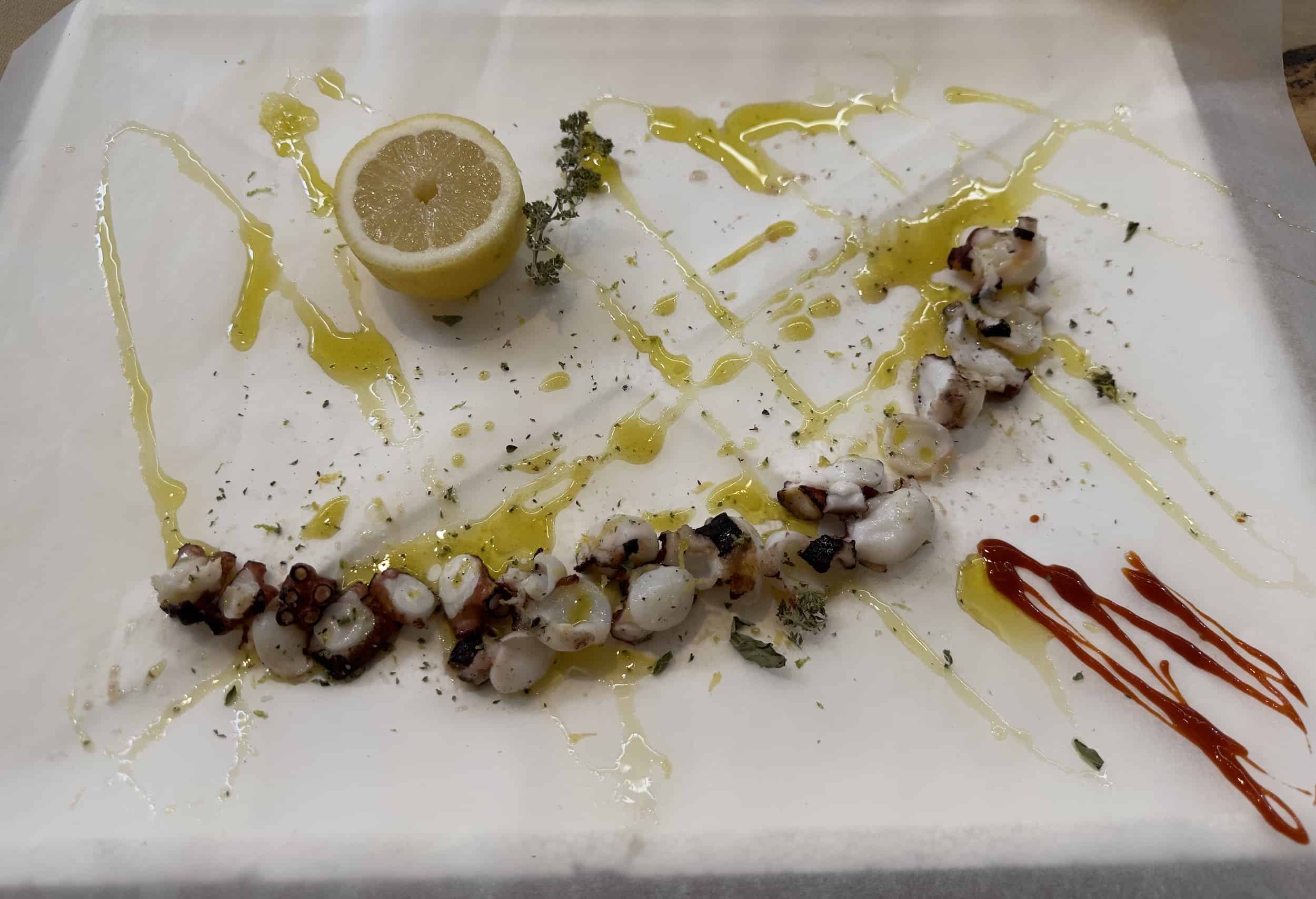 Octopus at Hasapika in Athens, Greece