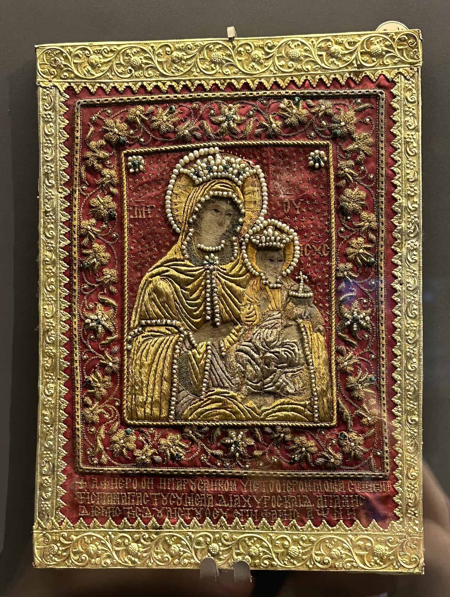 Icon of the Virgin Hodegetria; 1758; Sumela Monastery at the Hagia Sophia Experience on the Hippodrome of Constantinople in Istanbul, Turkey